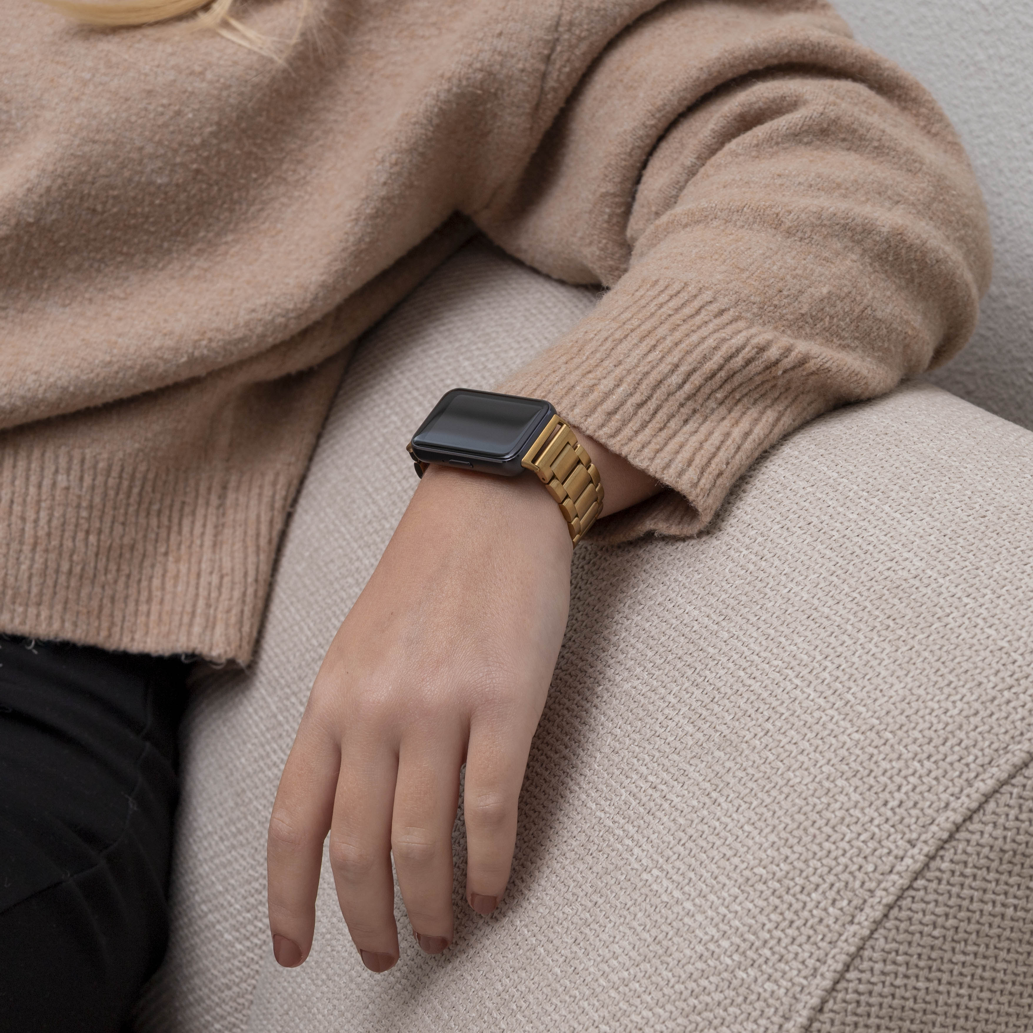 Samsung Galaxy Fit 3 Steel Strap (Gold)