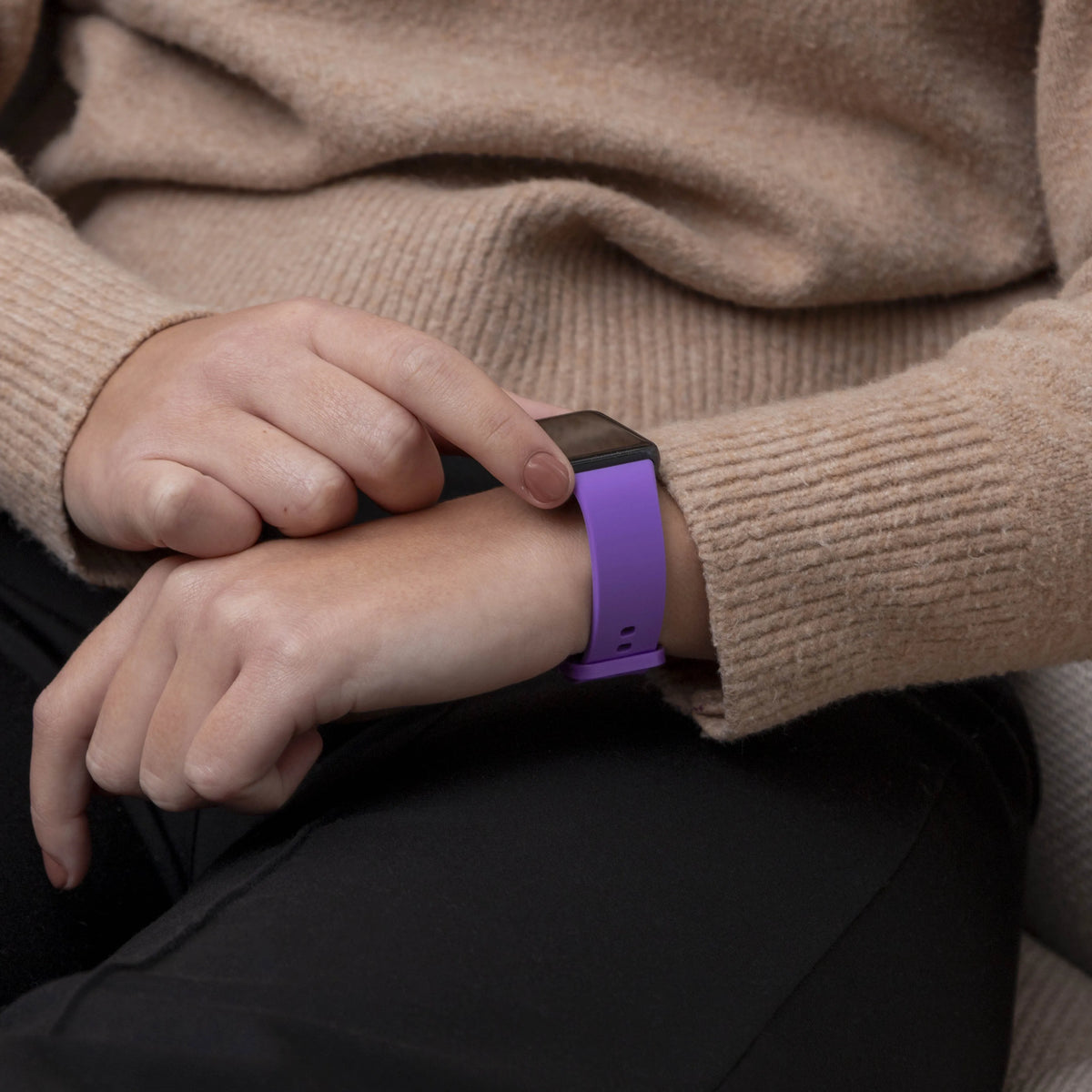 Silicone Strap, lilac, lifestyle photo