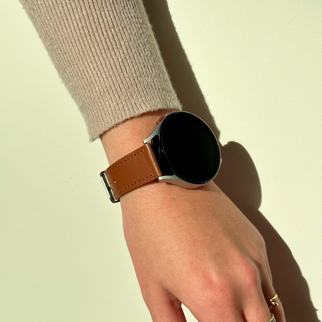 Correa cuero Samsung Galaxy Watch 42mm (marrón estrecho)