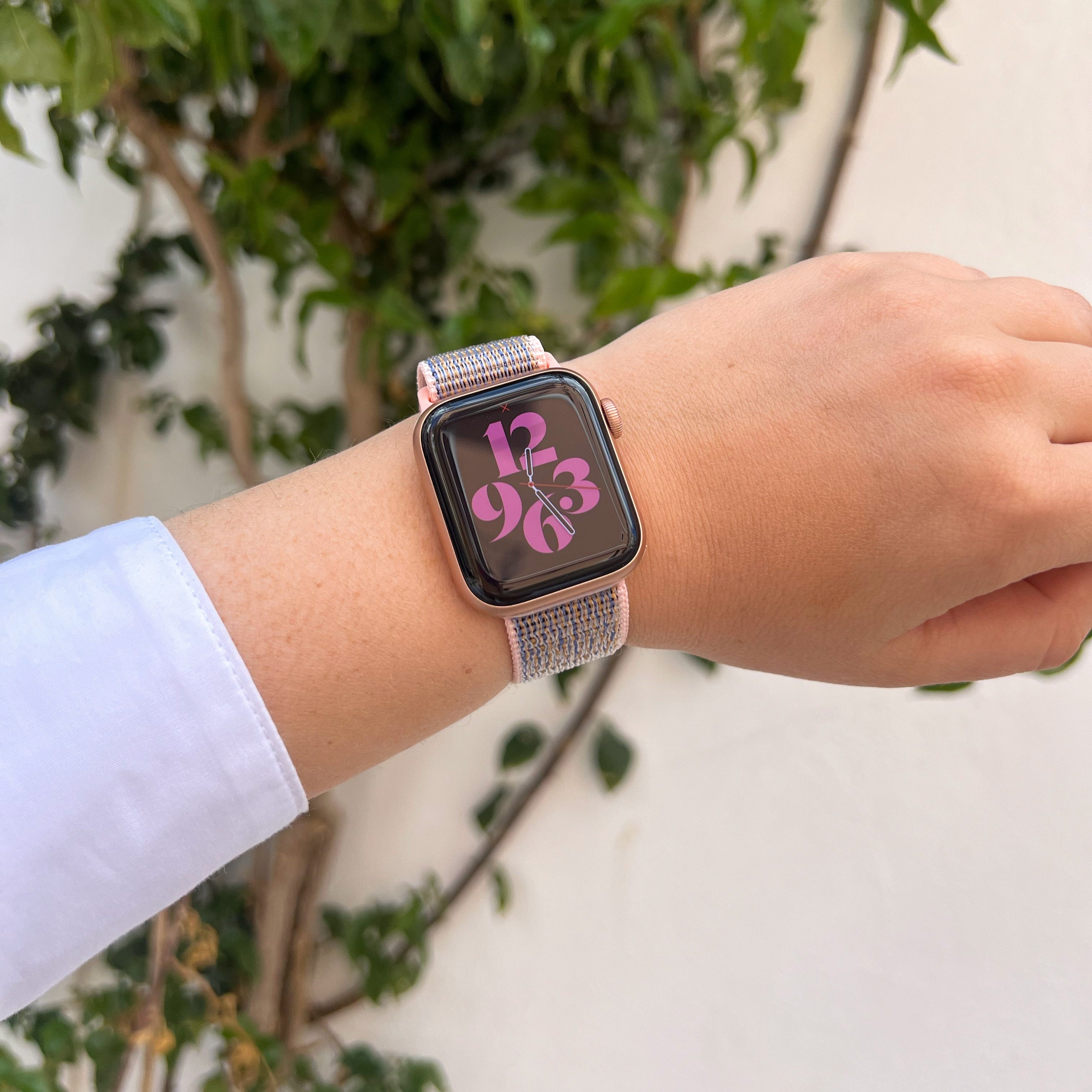 Correa nylon Apple Watch Ultra (arena rosa)
