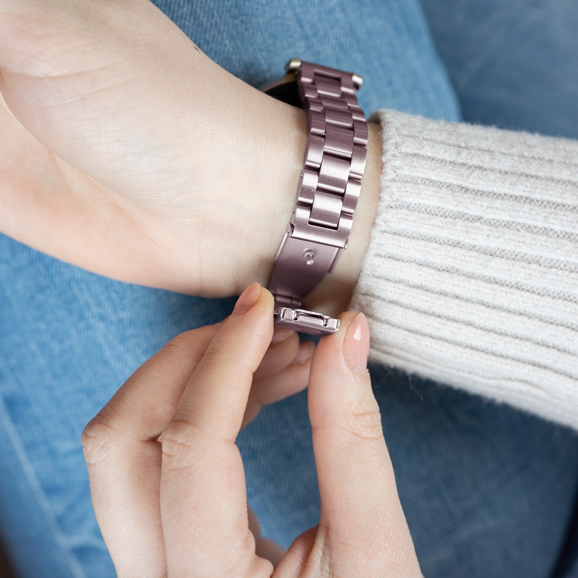 Garmin Lily Steel Strap (Pink)
