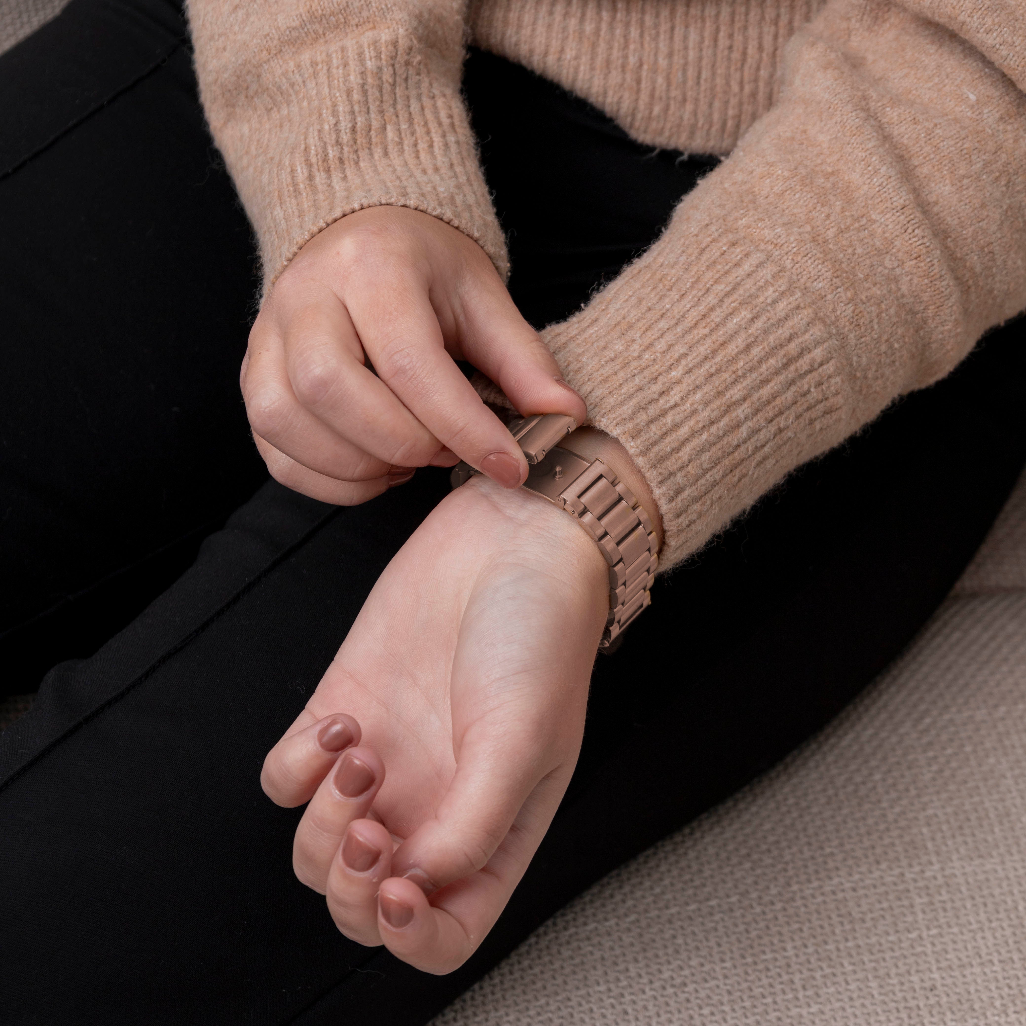 Samsung Galaxy Fit 3 Steel Strap (Rose Gold)