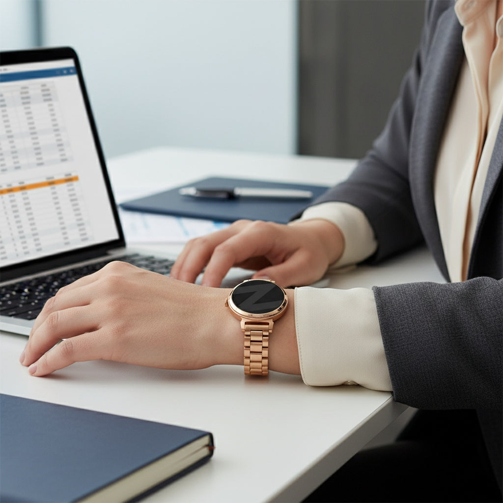 Bandz Correa acero 'Classic' Zenwatch Lily (oro rosado)