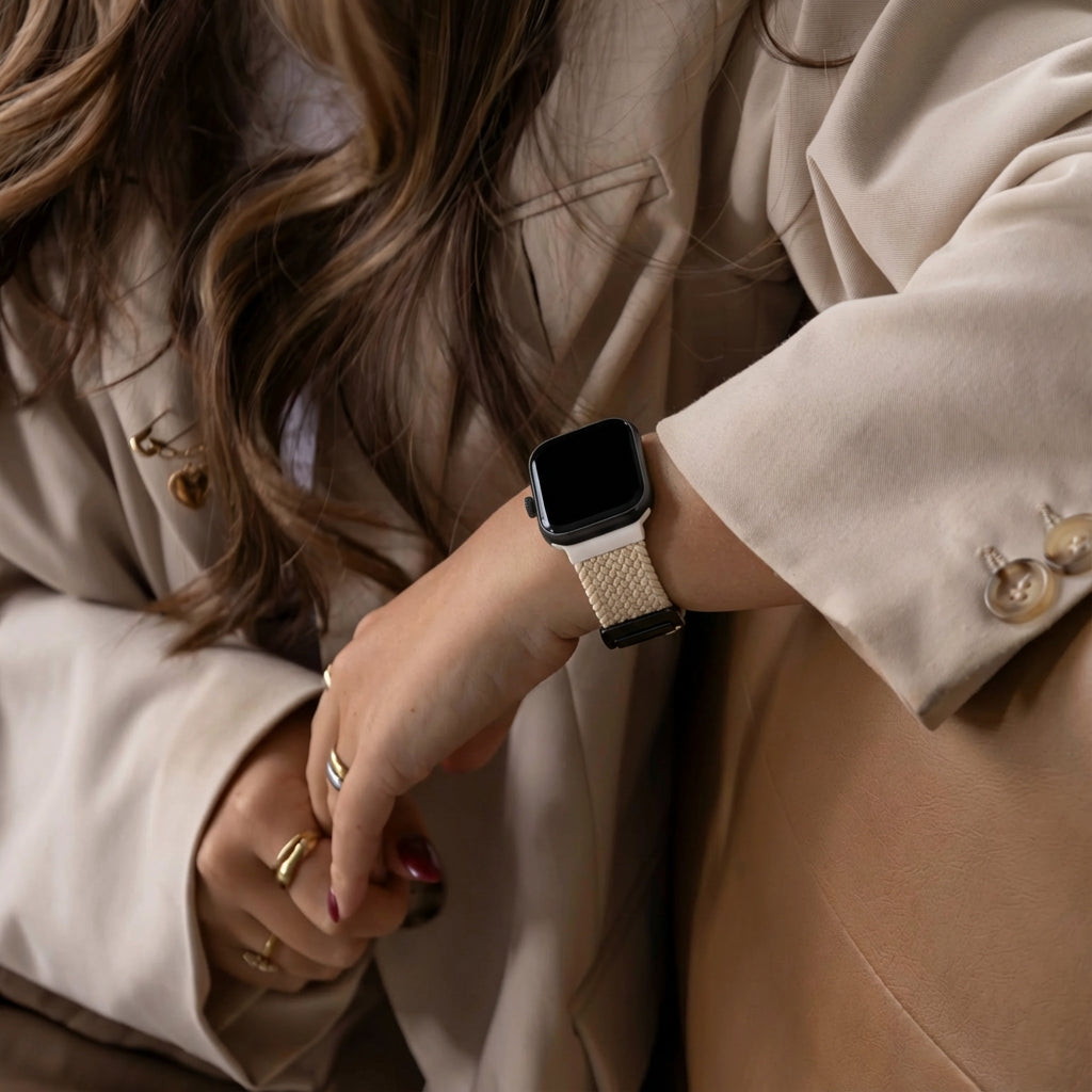 Correa tejida con D-Buckle Xiaomi Smart Band 9 Pro (blanco estrella)