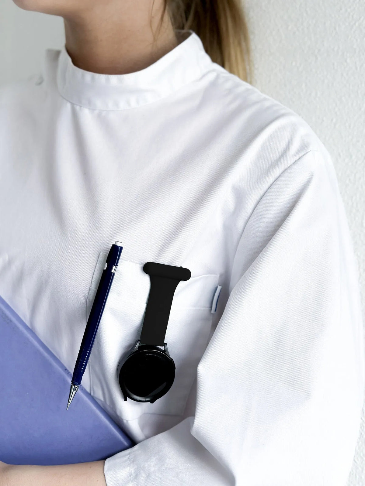 Silicone Nurse Fob, black, lifestyle photo