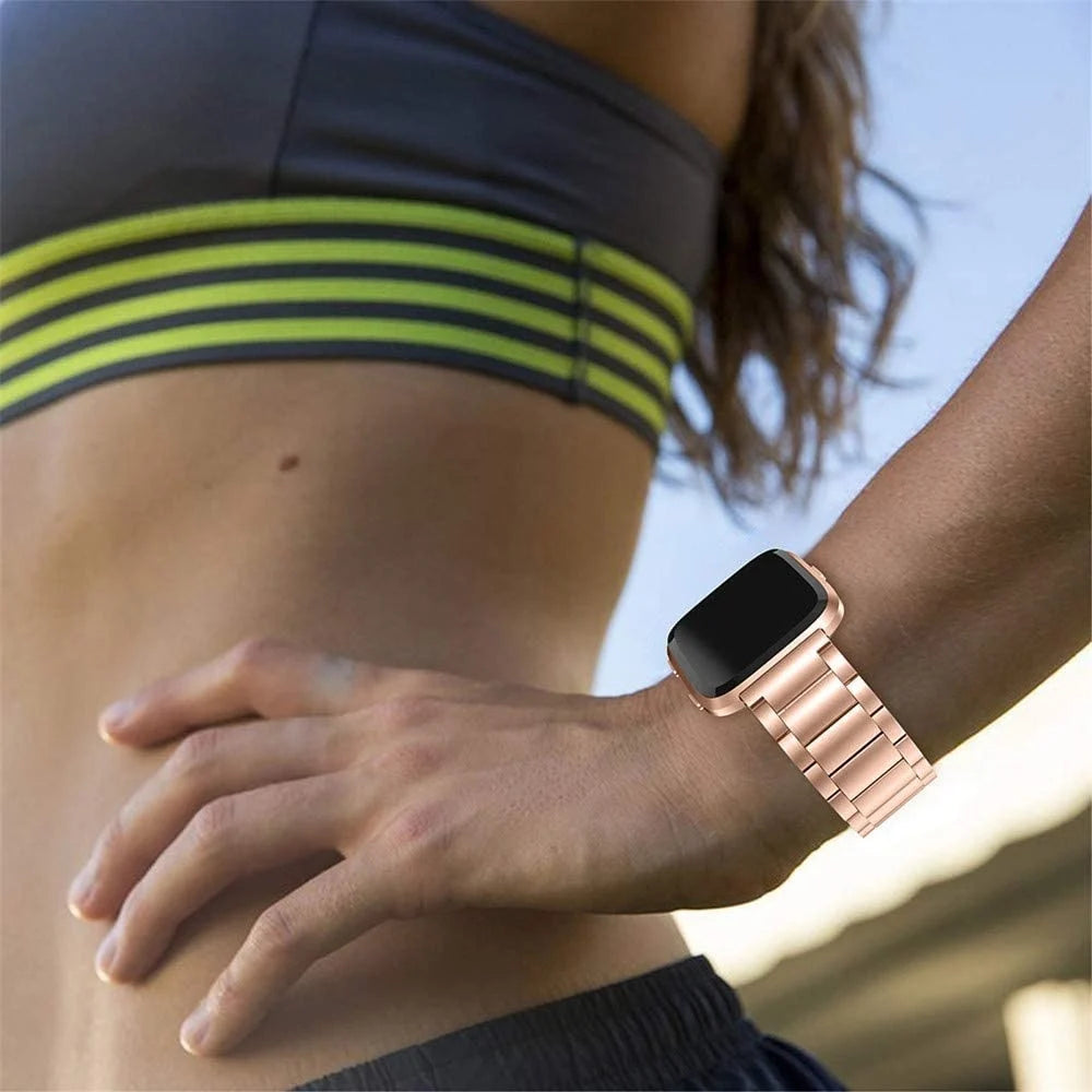 Correa acero Fitbit Versa (oro rosa)