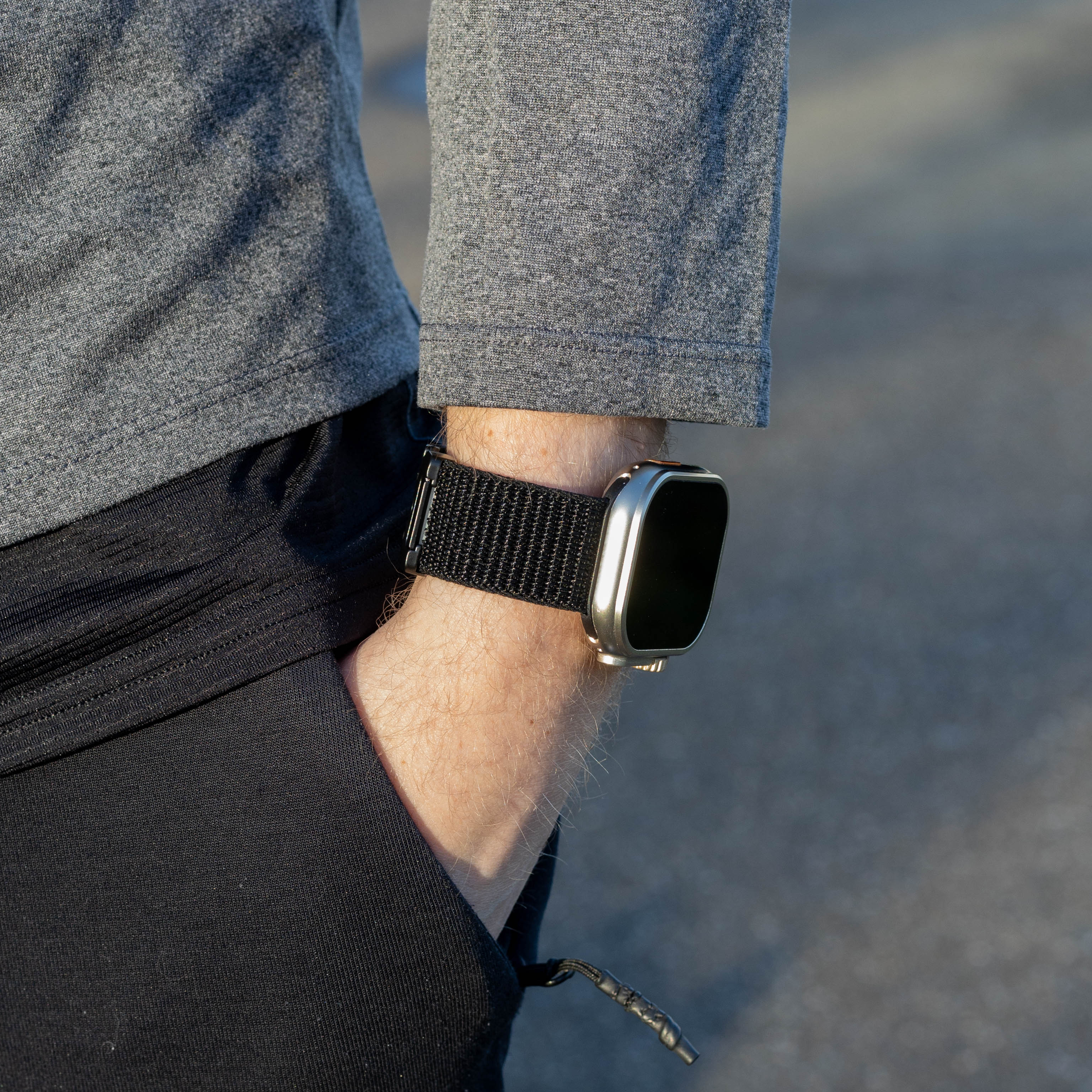 Bandz Apple Watch Ultra Nylon Strap 'Classic' P-Buckle (Black)