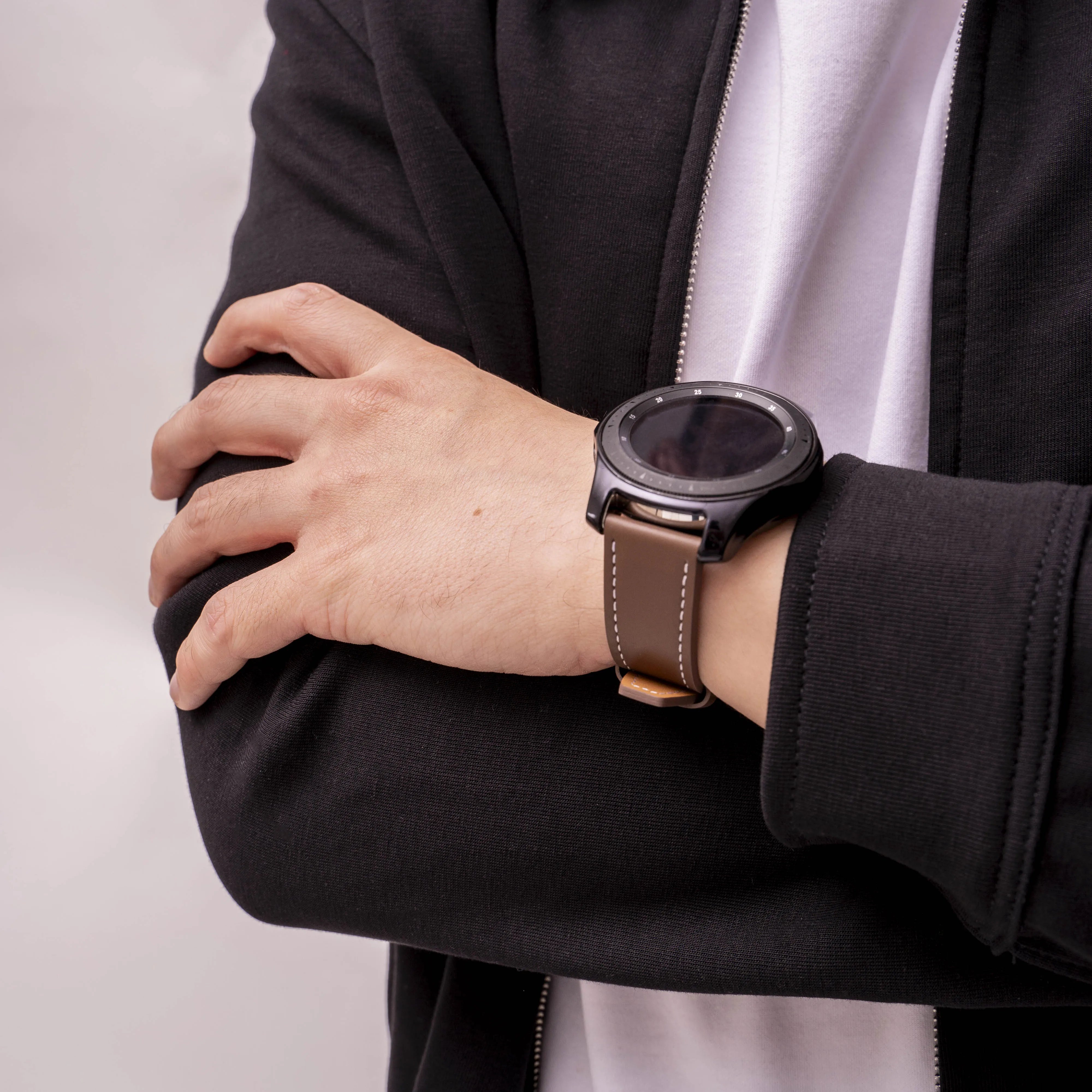 ICE Fit 1.78 Leather Strap 'One Push' (Dark Brown)