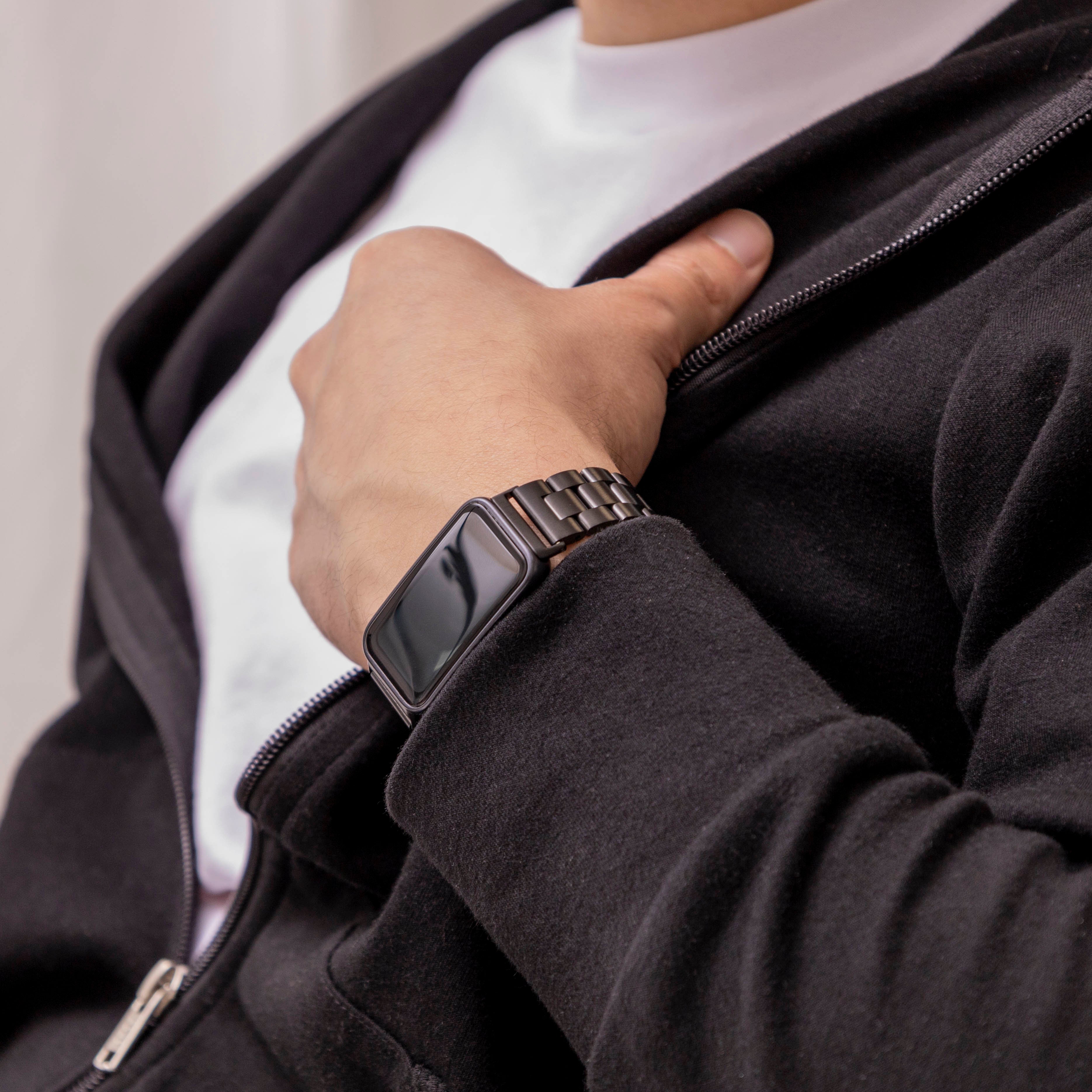 Correa acero Huawei Band 8 (negro)