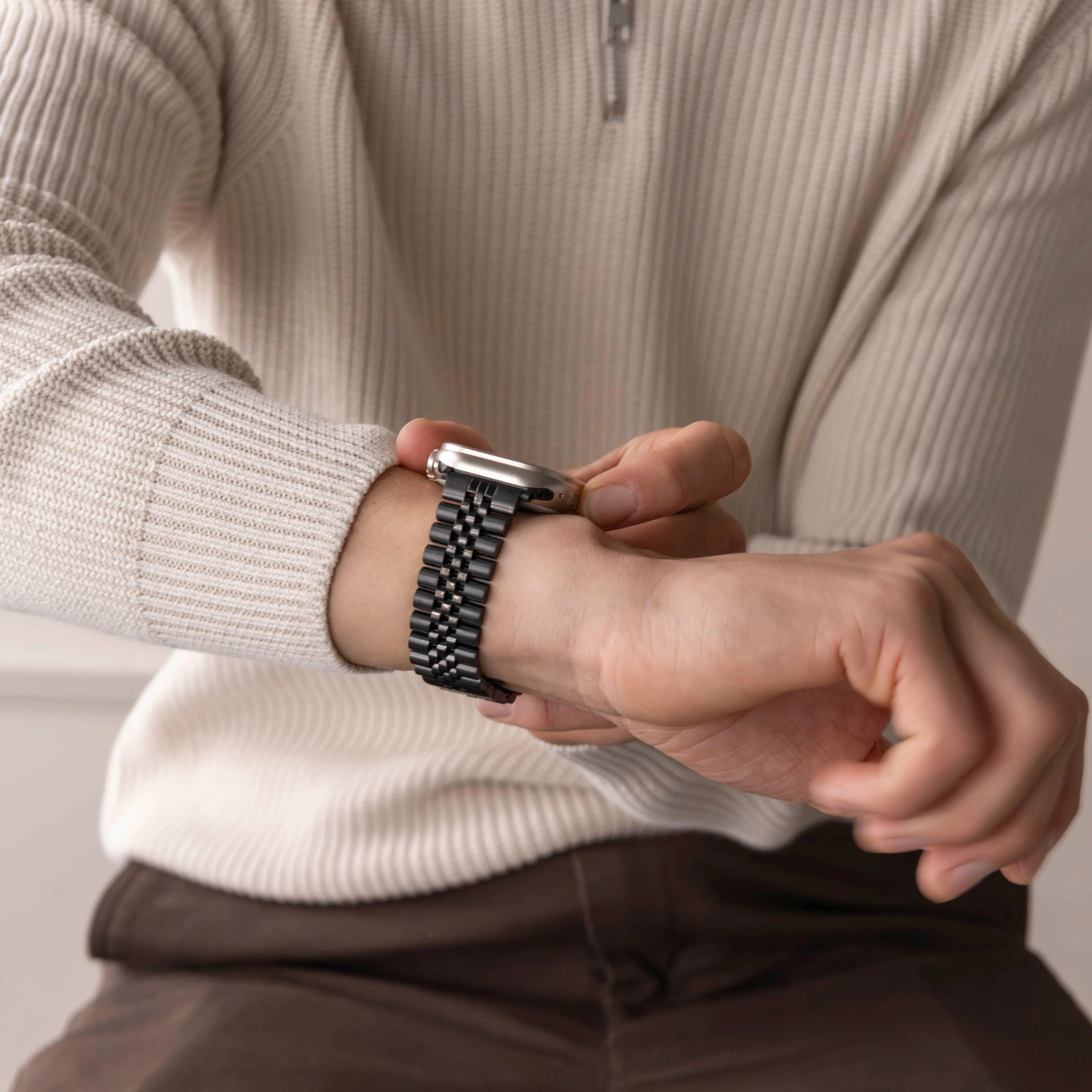 Correa acero Jubilee Apple Watch (negro)