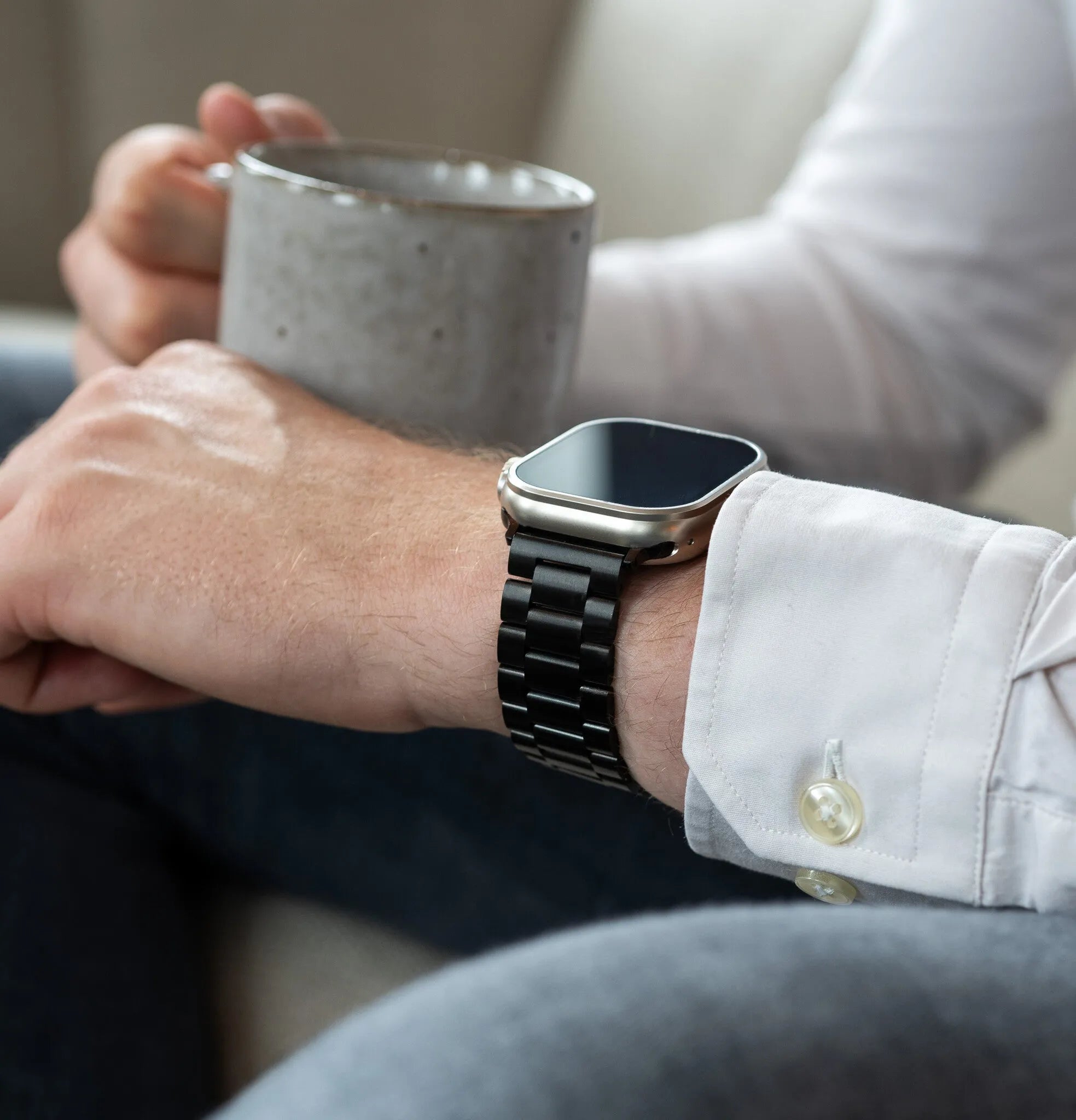 Correa acero Apple Watch (gris oscuro)