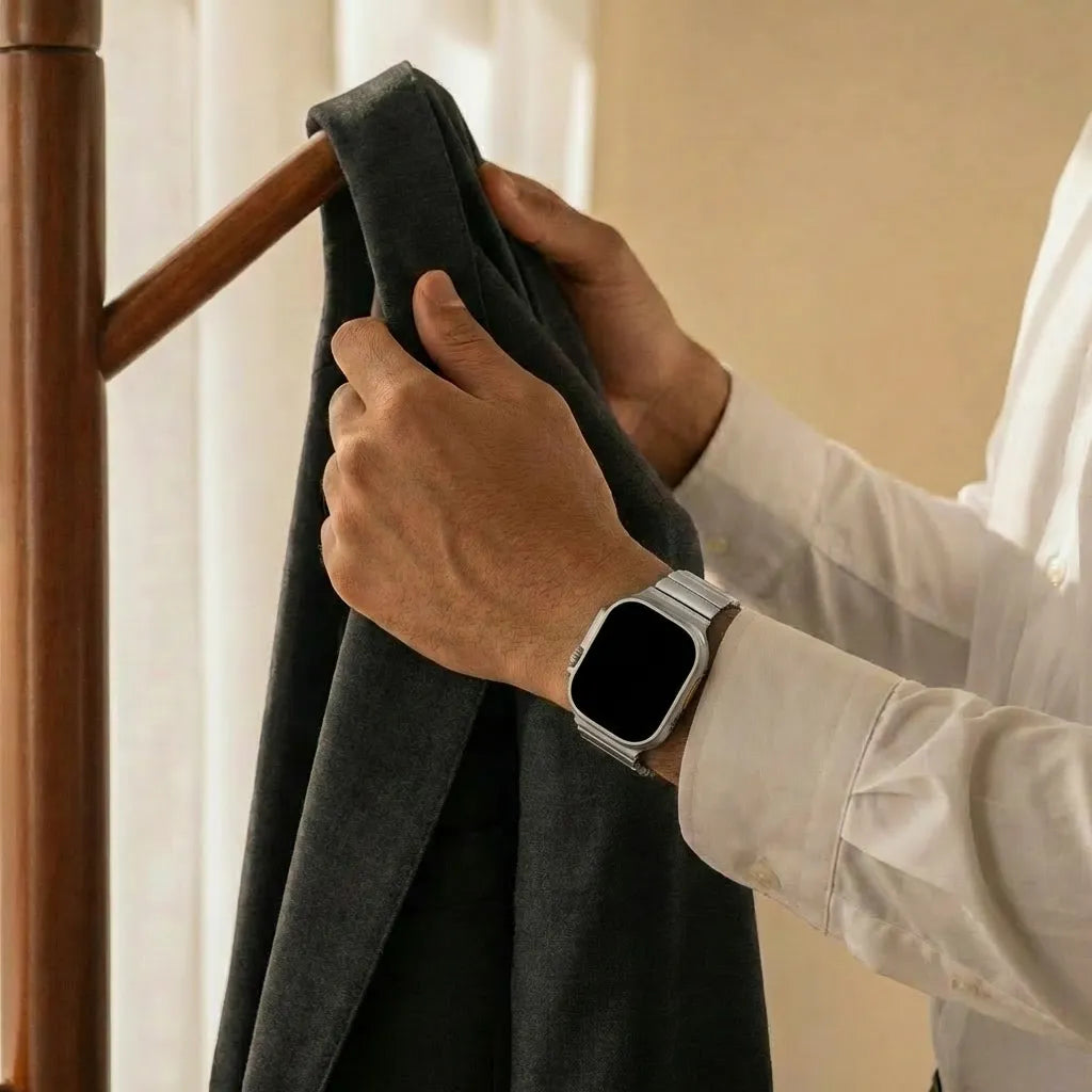 Bandz Correa titanio 'híbrida' Apple Watch (plateado)