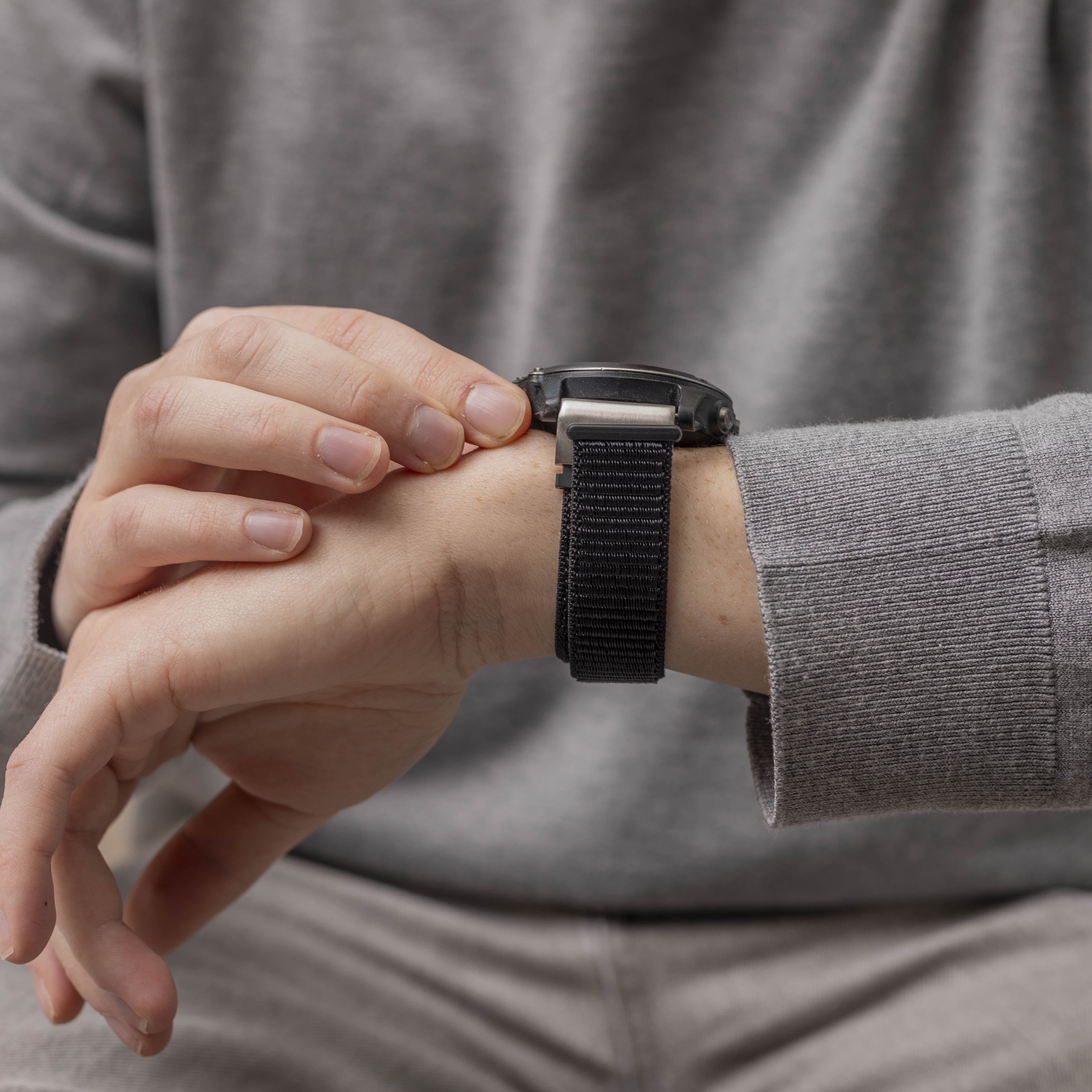 Correa nylon Garmin Fenix 7x (negro)