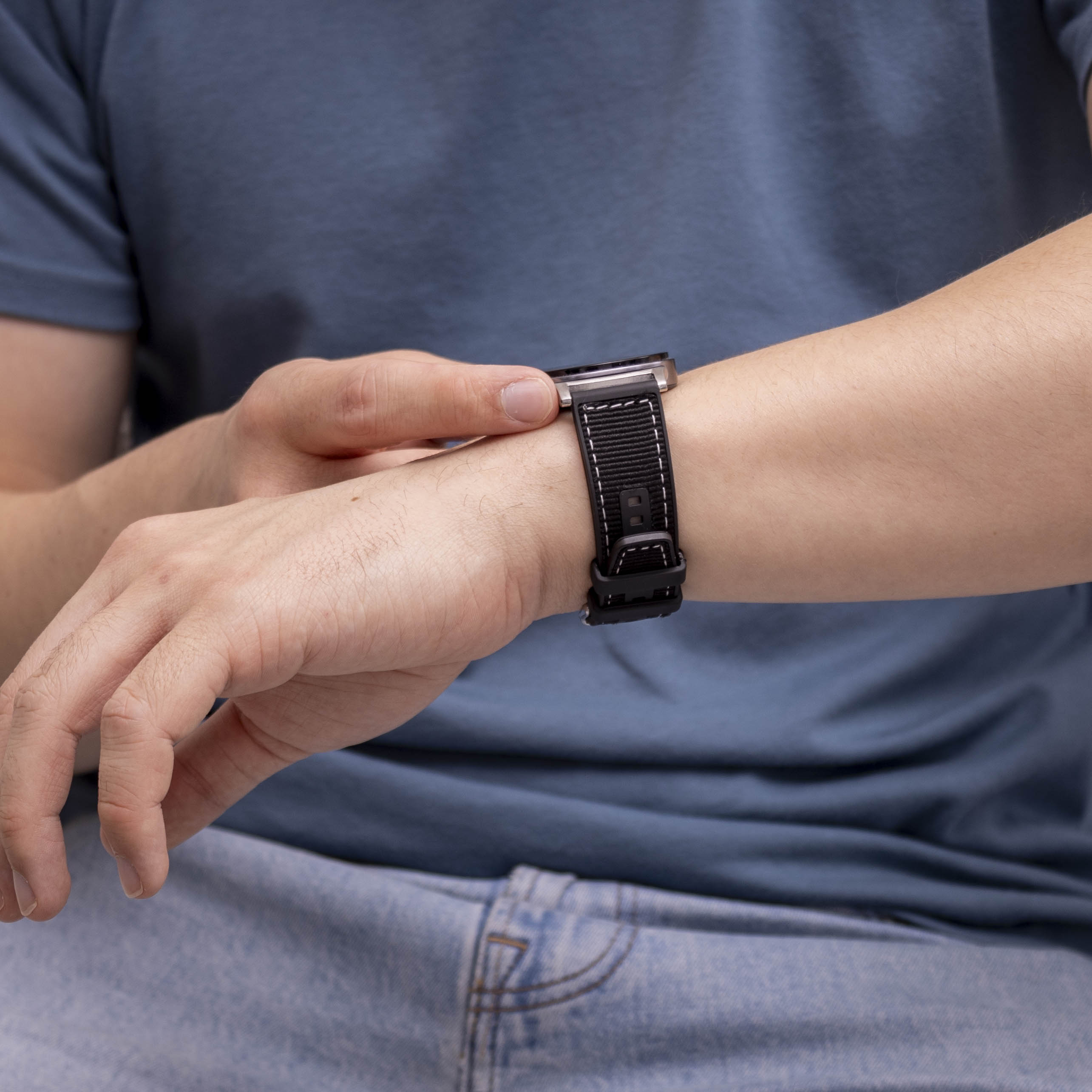 Correa nylon híbrida Samsung Galaxy Watch 9 - 40mm (negro)