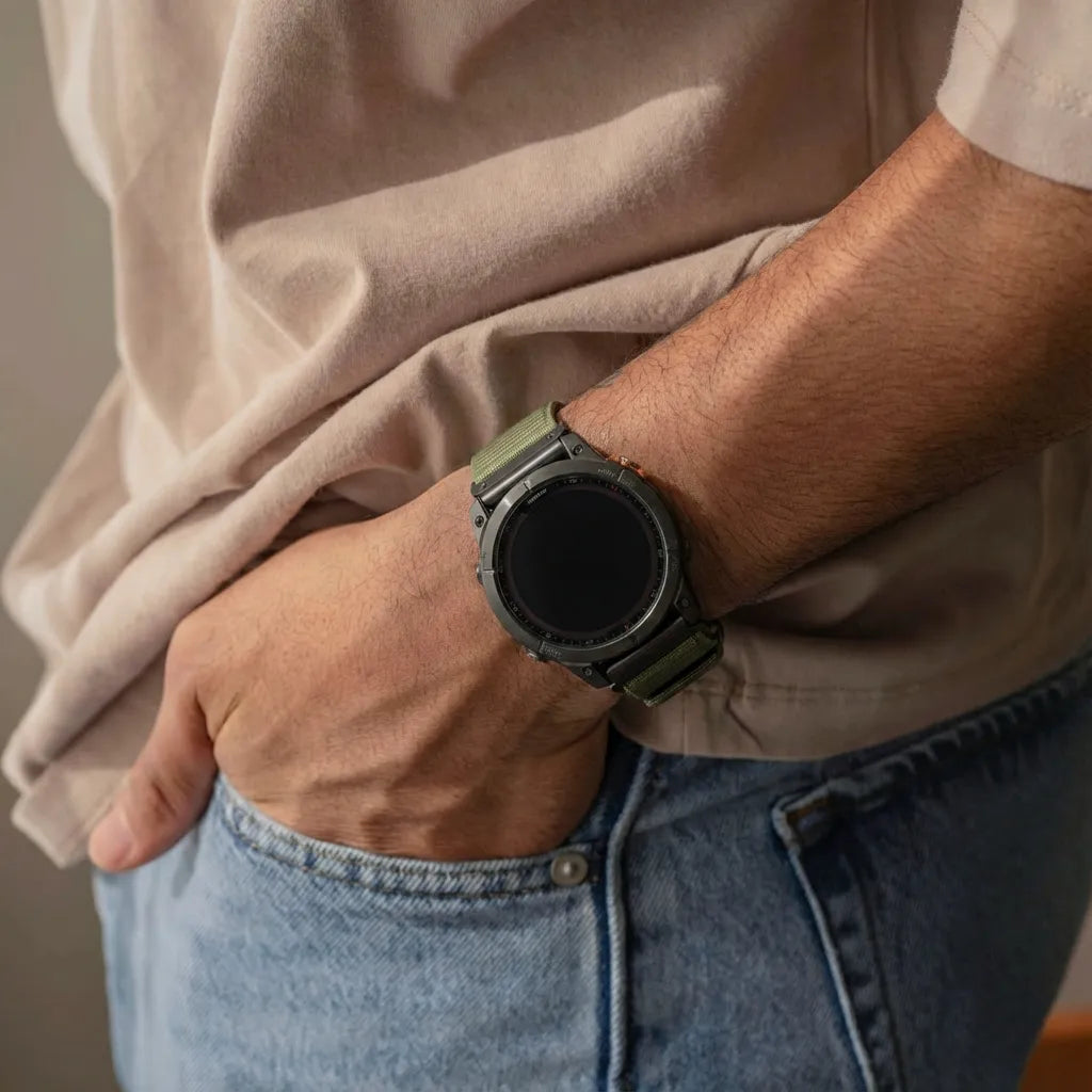 Correa Alpine Garmin Fenix 5 / 6 (aceituna)