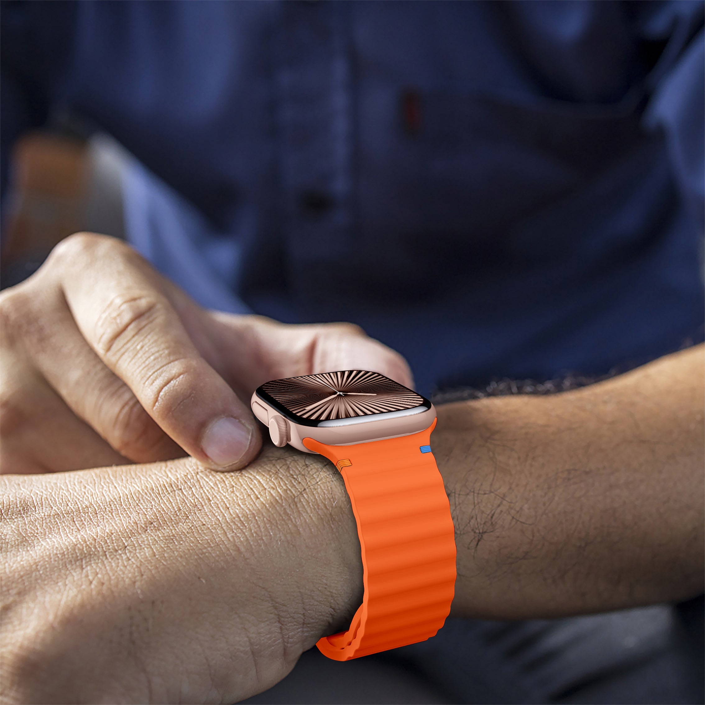 Correa ondulada Apple Watch Ultra (naranja)