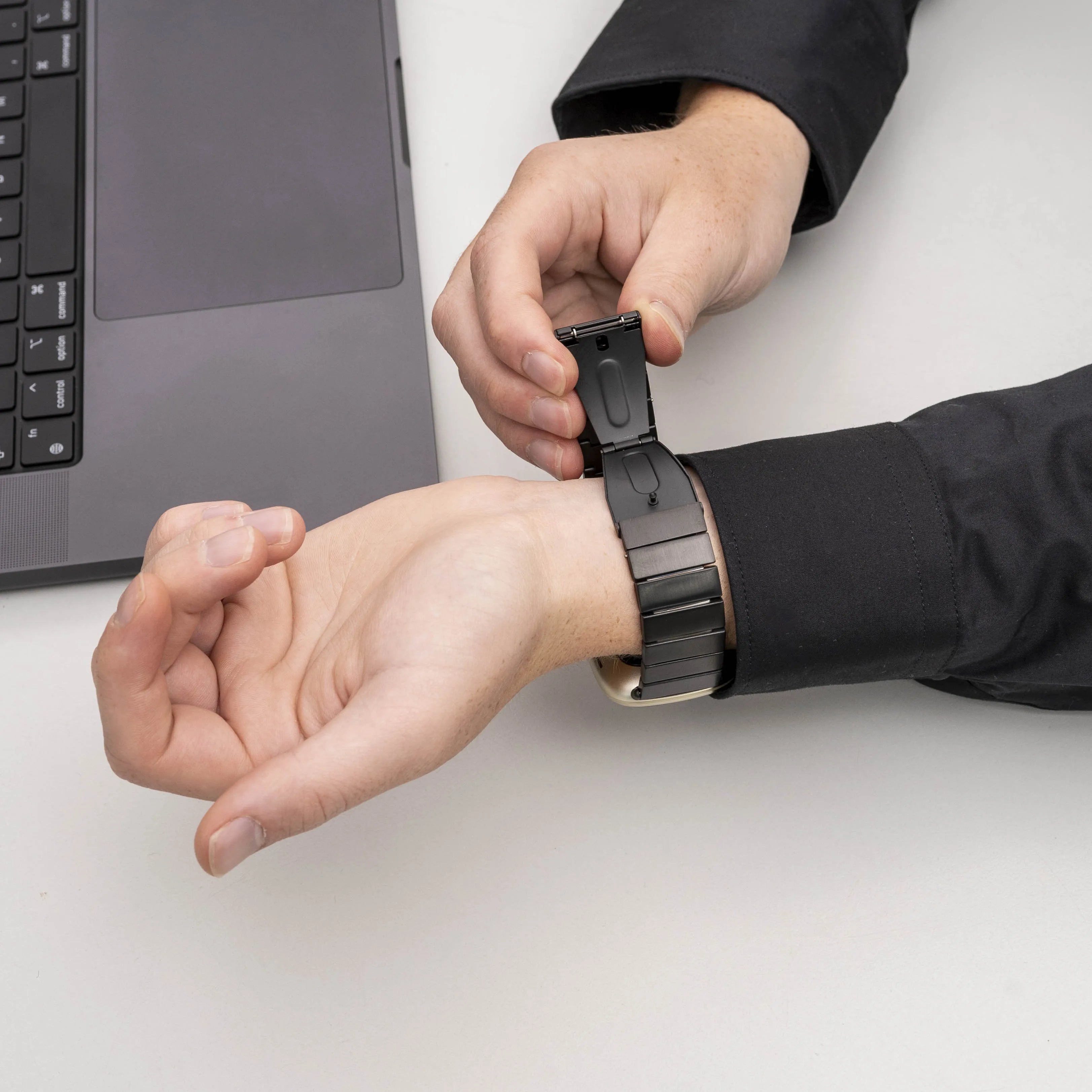Correa metal Fitbit Versa 3 (negra)