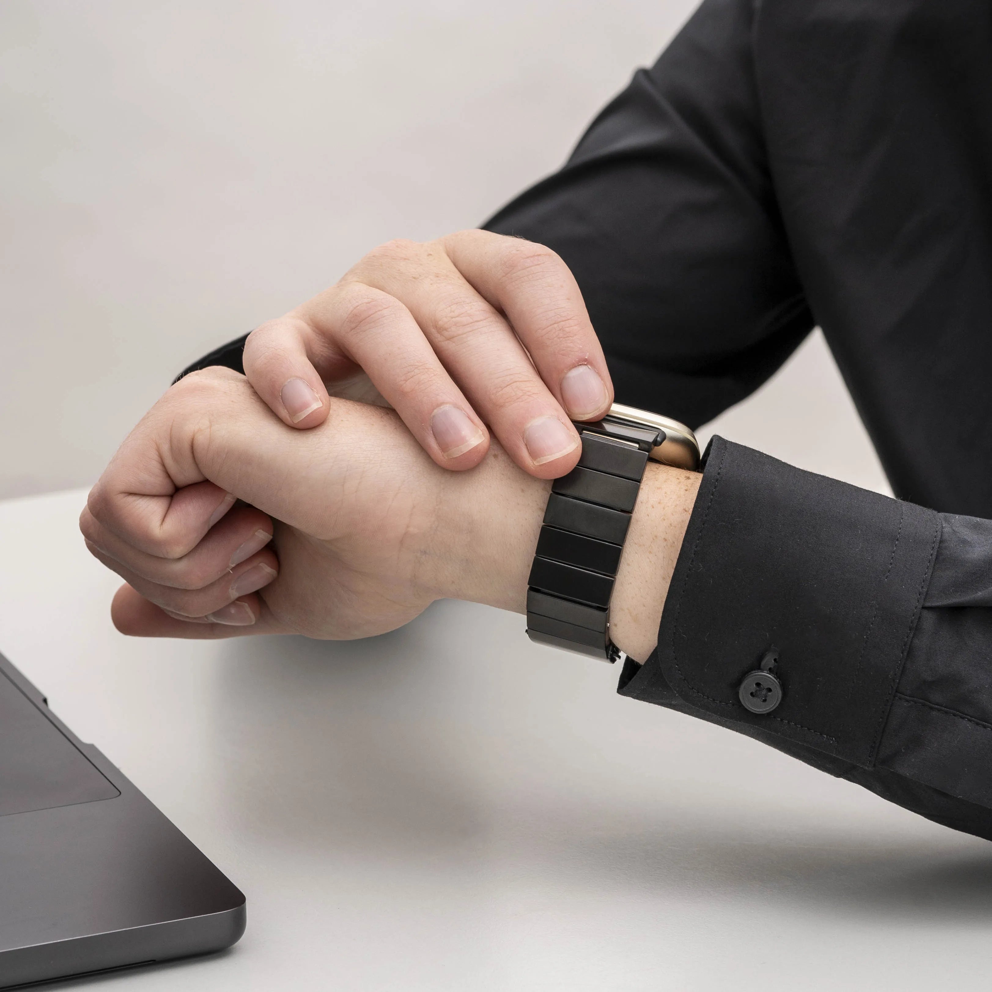 Correa metal Fitbit Sense (negro)
