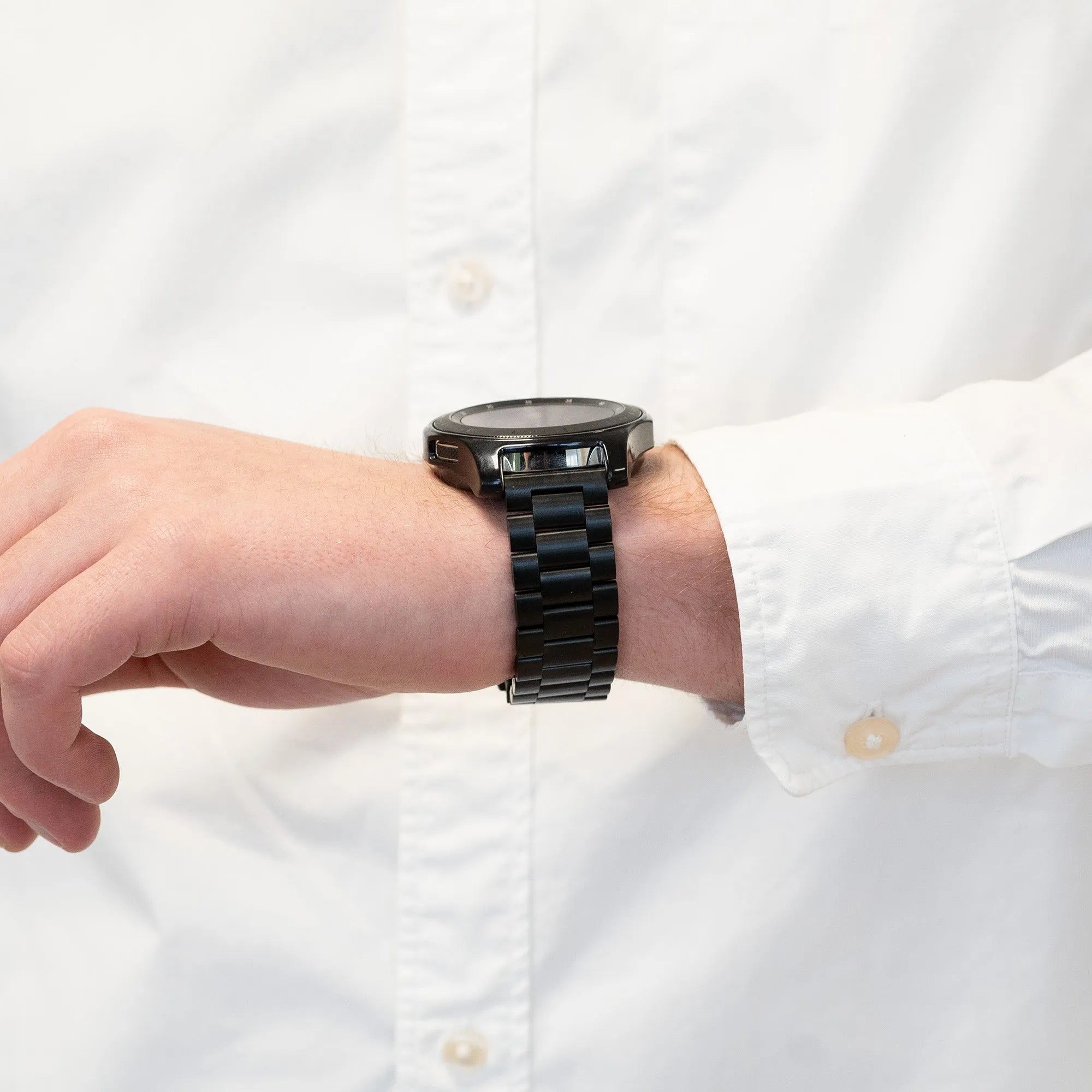 Bandz Correa sólido titanio Honor Watch 4 Pro (negro)