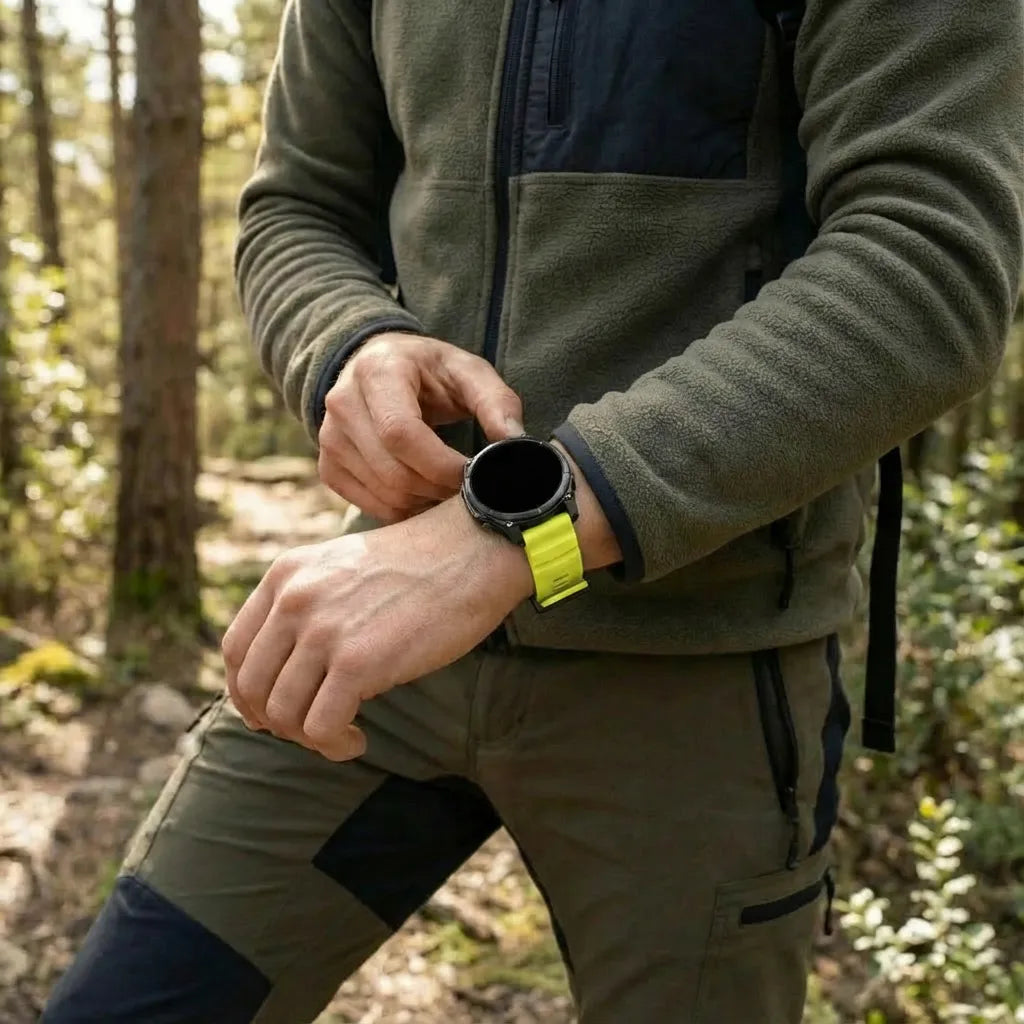 Garmin Forerunner 970 Trail Silicone Strap (Lime)