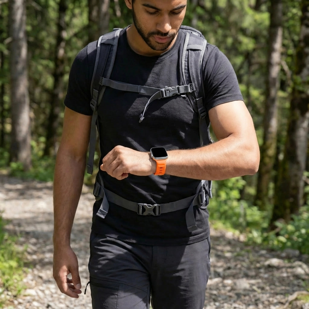 Bandz Correa silicona 'Outdoor' Apple Watch (naranja)