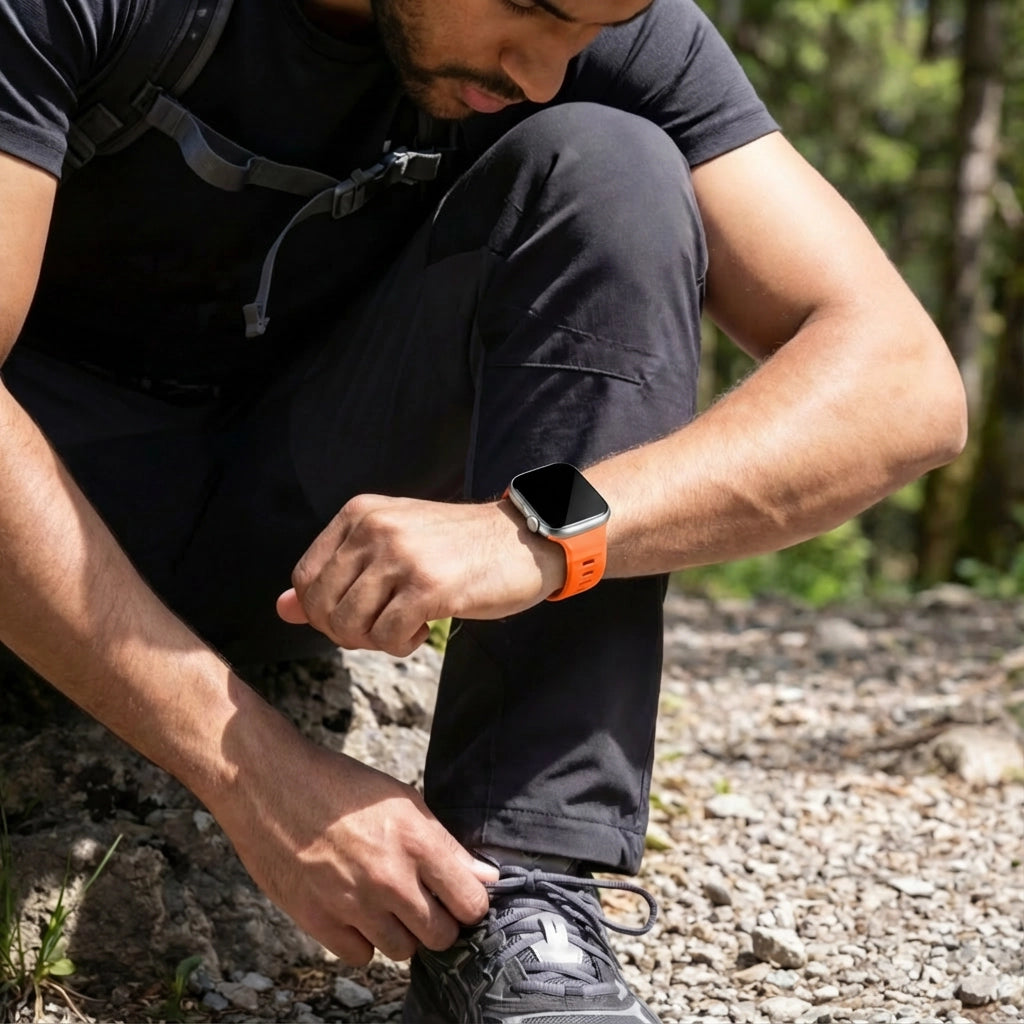 Bandz Correa silicona 'Outdoor' Apple Watch (naranja)