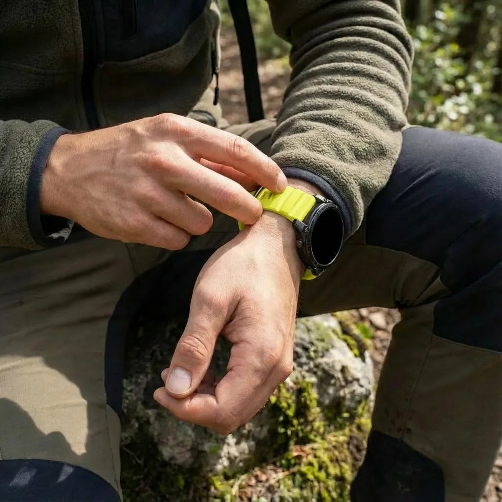 Garmin Forerunner 970 Trail Silicone Strap (Lime)