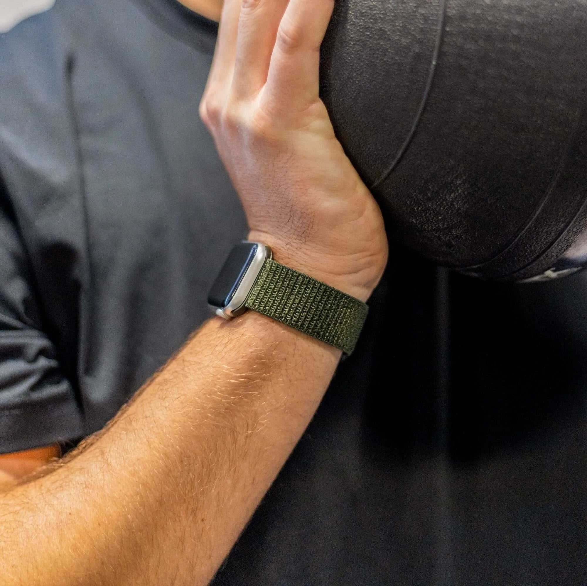 Correa nylon Apple Watch (verde oscuro)