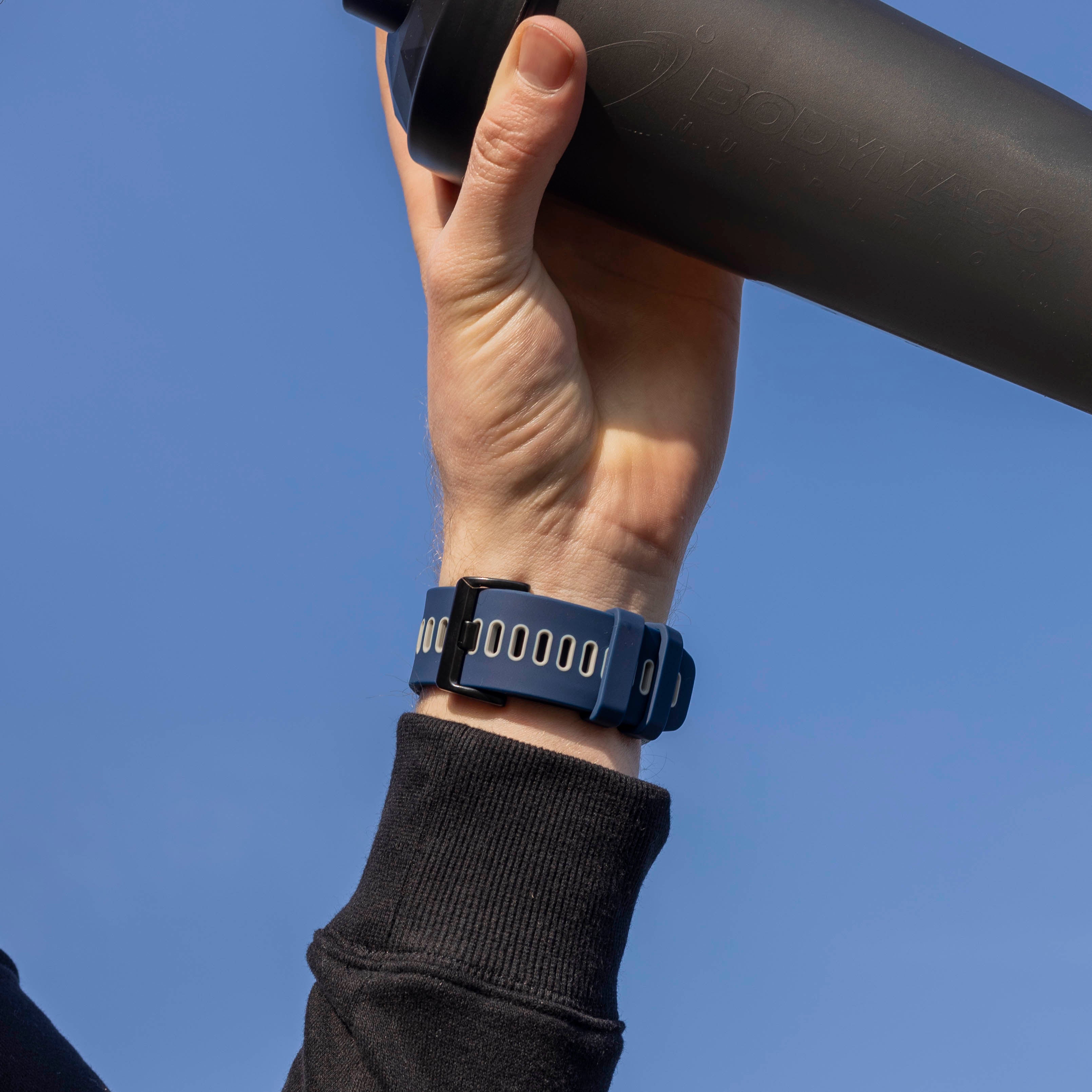 Correa deporte con hebilla Garmin Fenix 5x/6x (azul/gris)