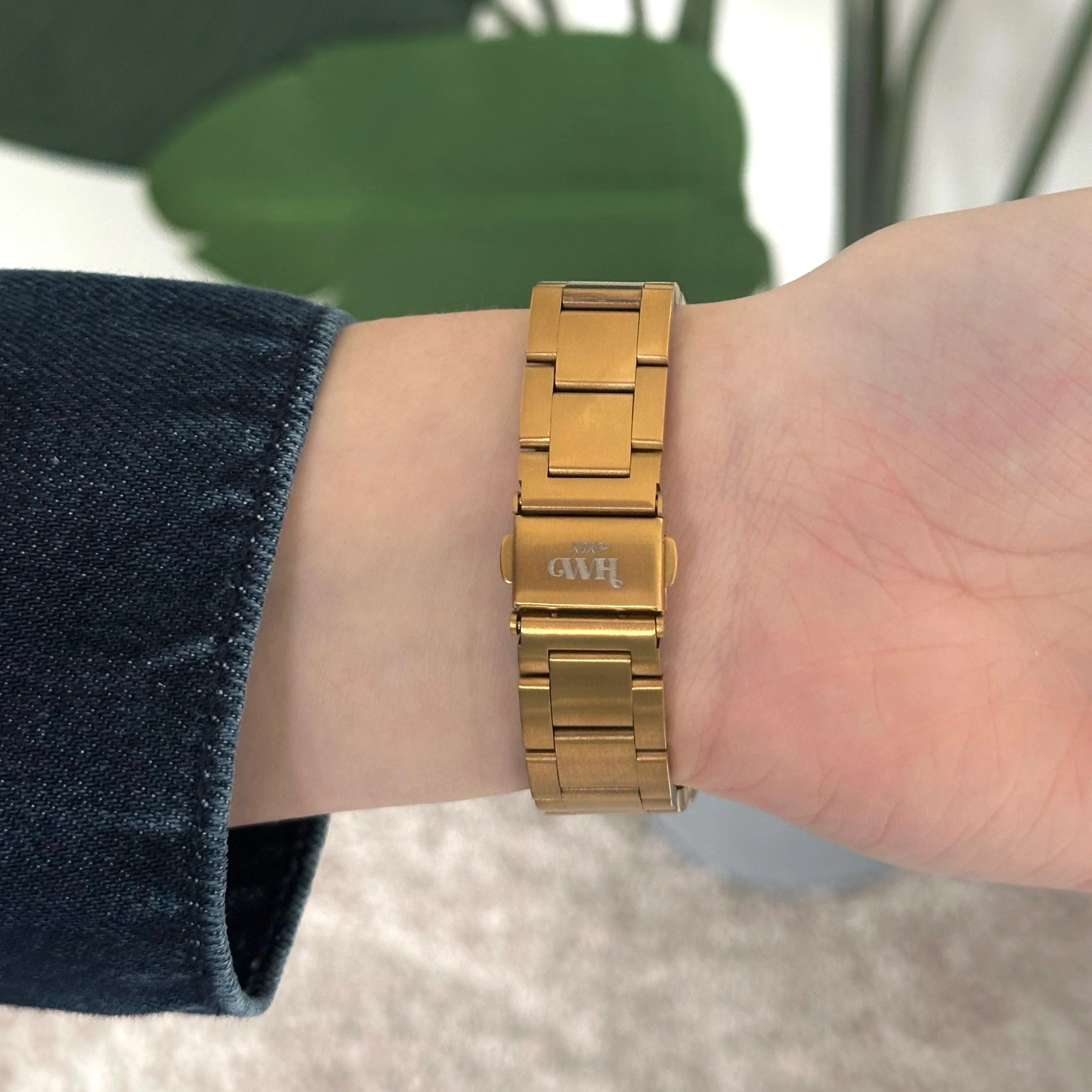 xoxo Wildhearts Correa acero fina Apple Watch (dorado)