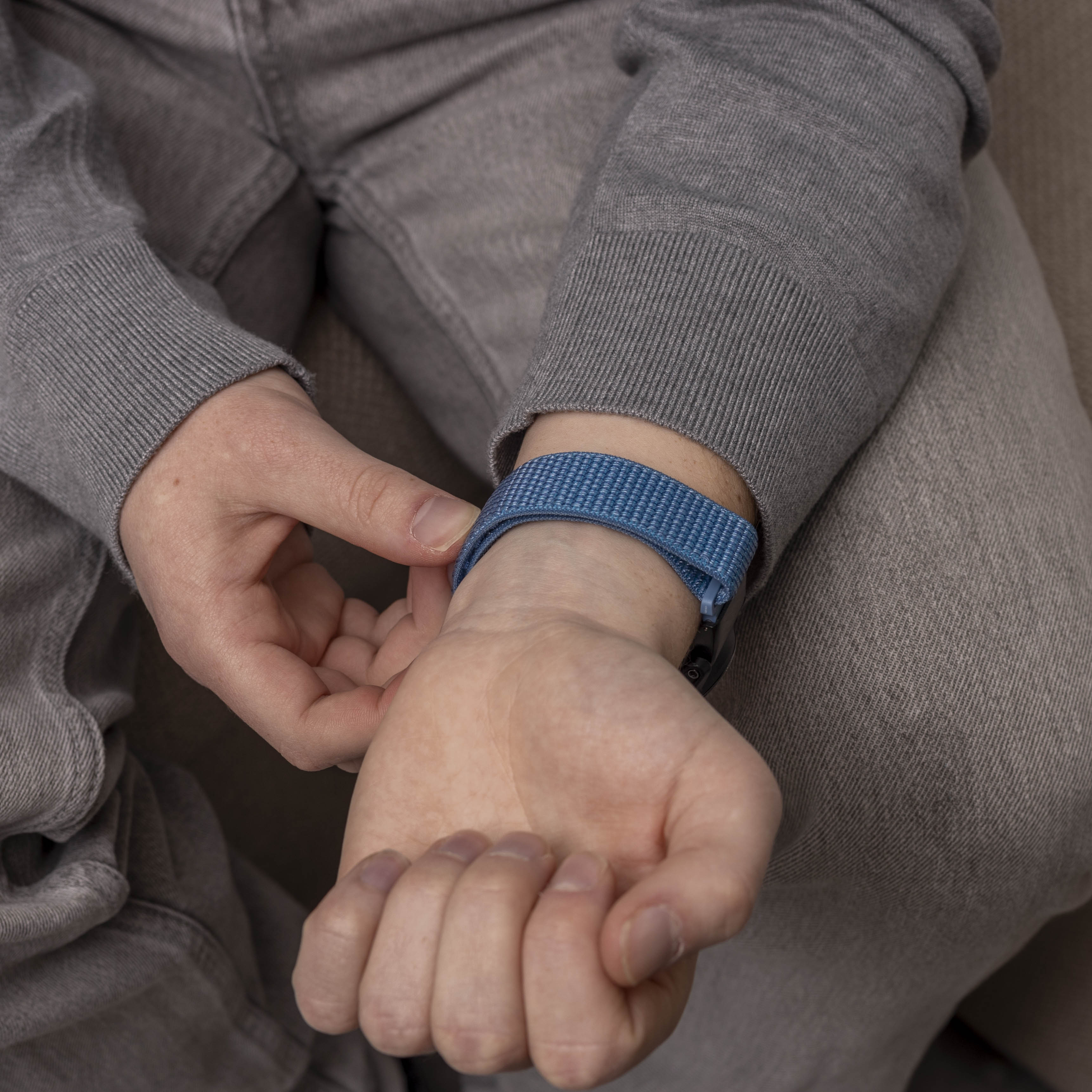 Correa nylon Garmin Fenix 8 - 51mm (azul claro)