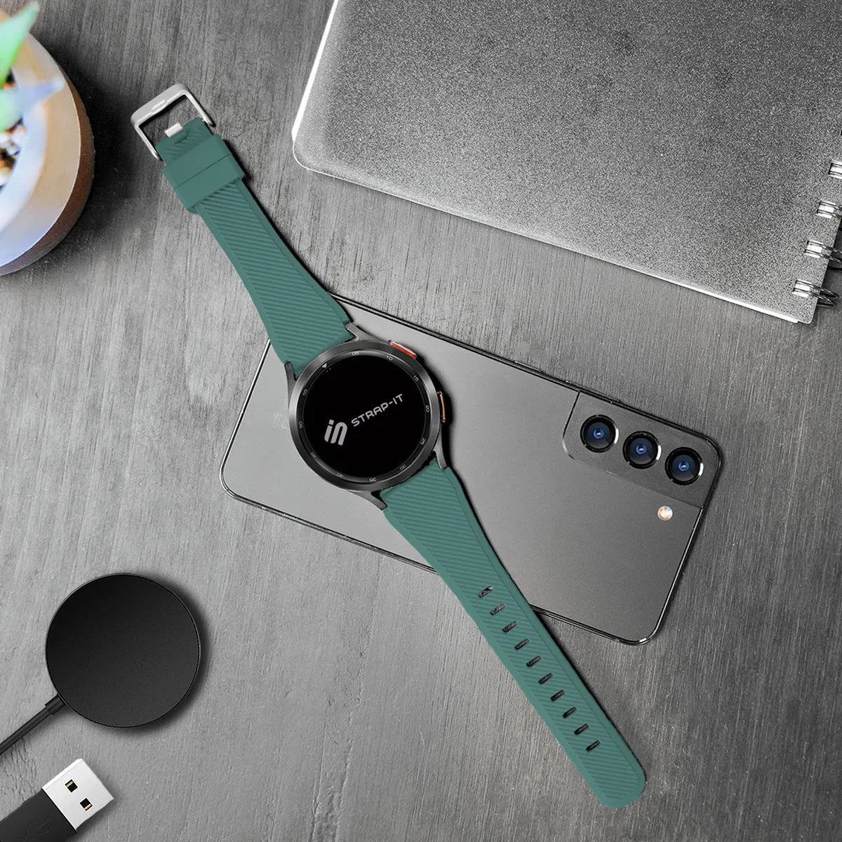Correa silicona twill Oppo Watch X3 (viridiano)