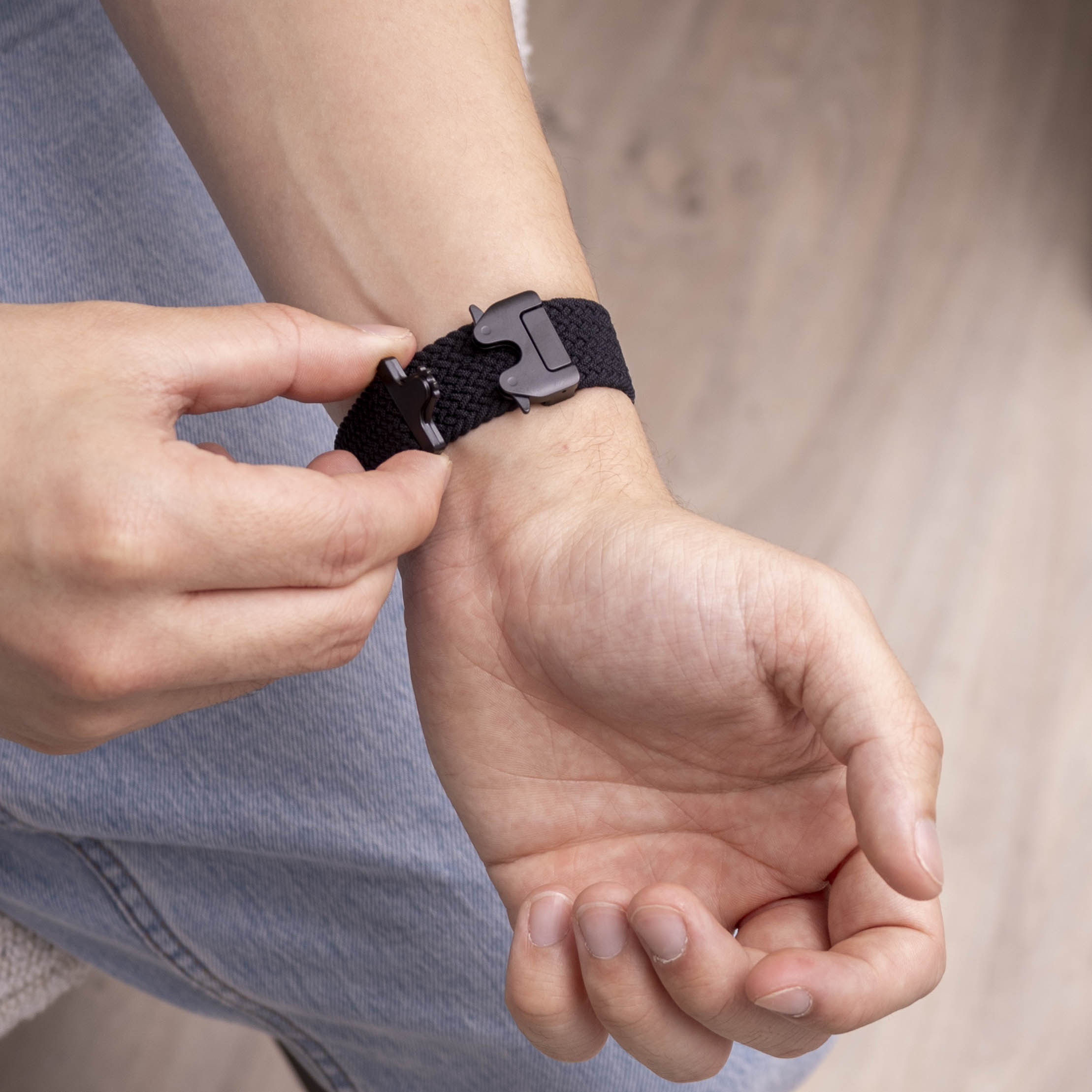 Correa tejida con hebilla Samsung Galaxy Watch 8 - 44mm (negro)