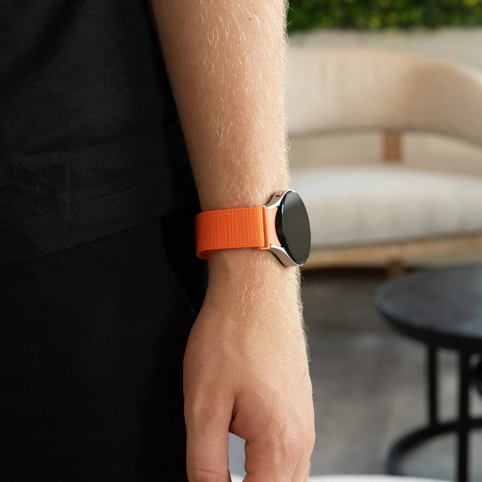 Alpine Nylon Strap, orange, lifestyle photo