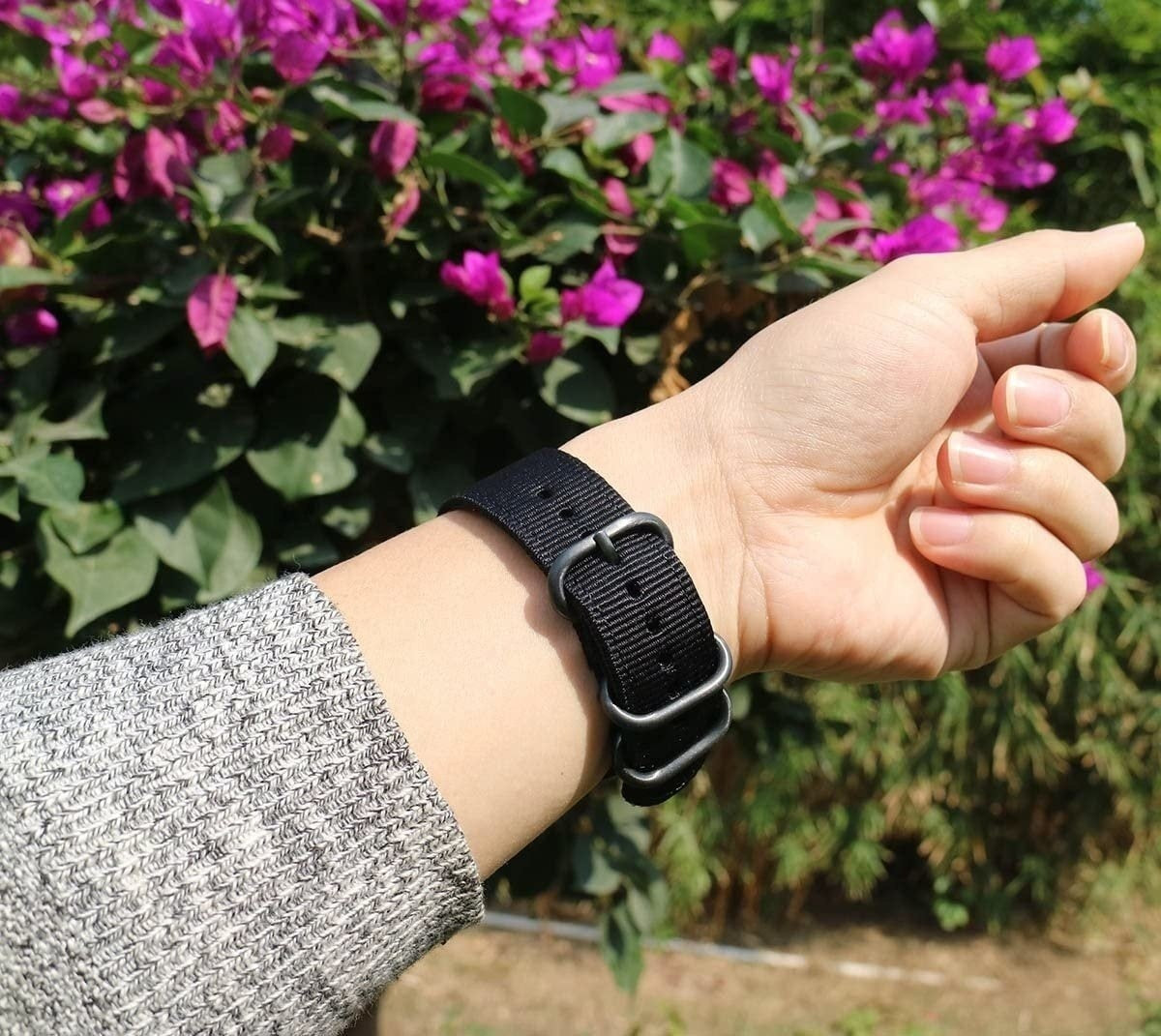 Nylon Buckle Strap, black, lifestyle photo