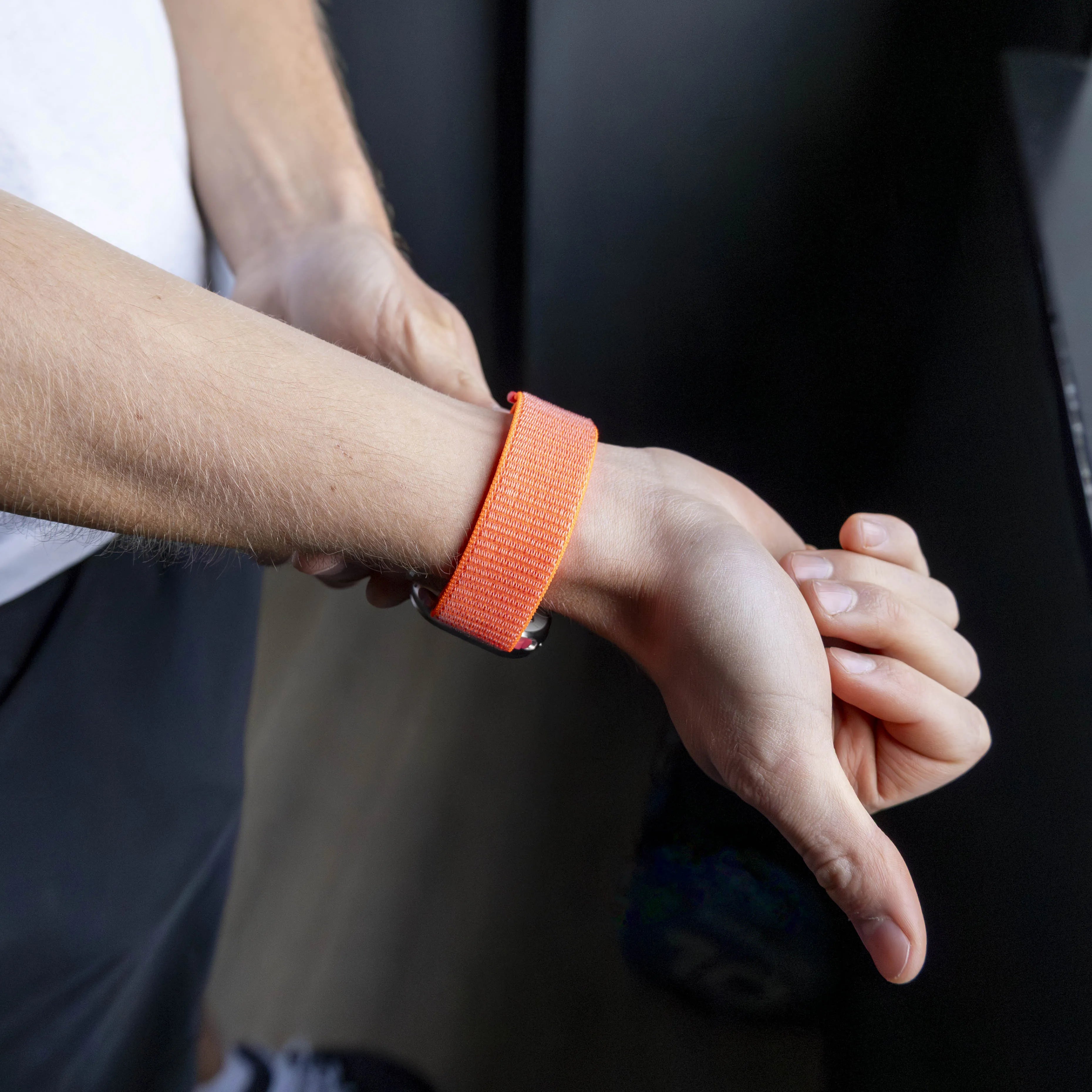 Correa nylon Apple Watch (naranja)