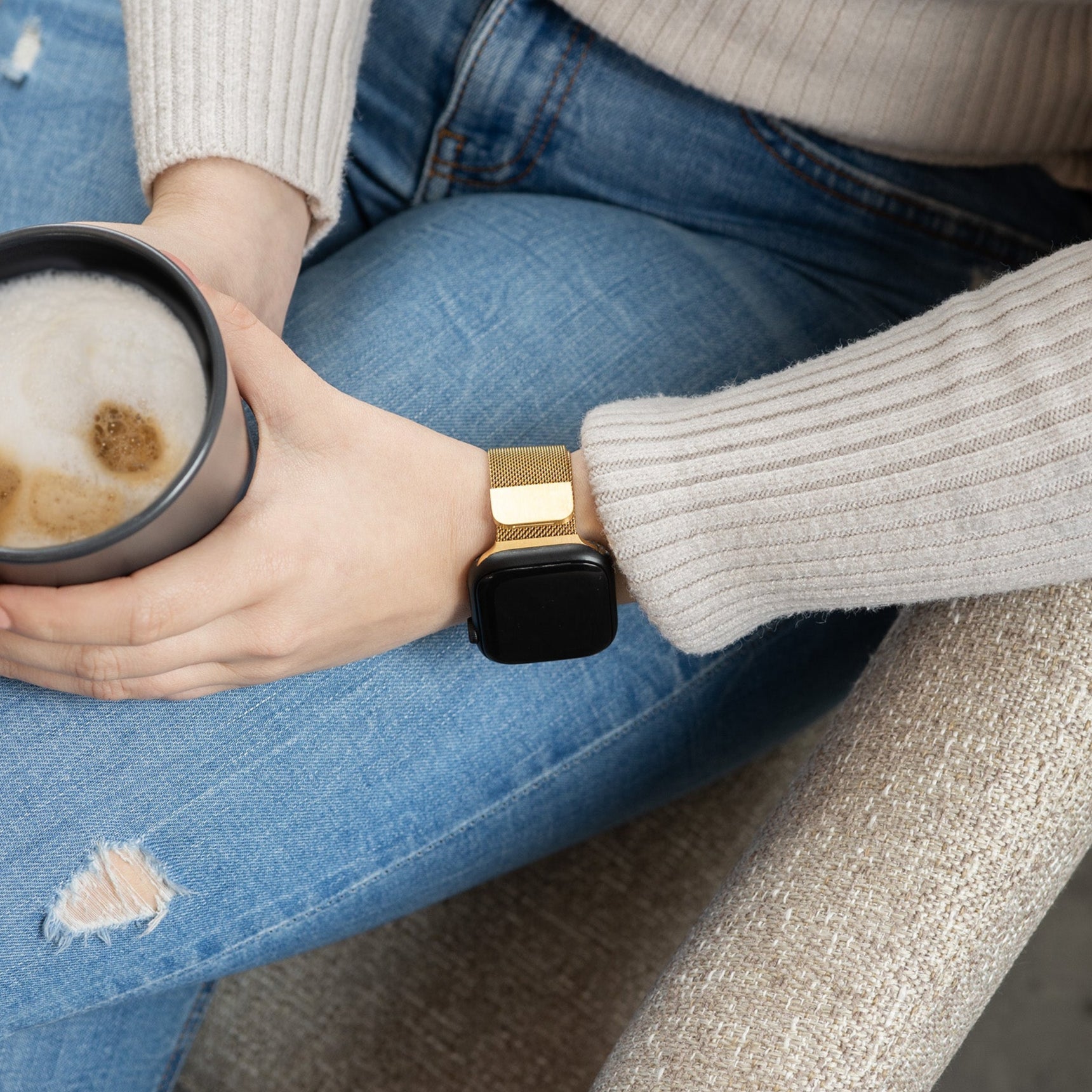 Correa milanesa Apple Watch (dorado)