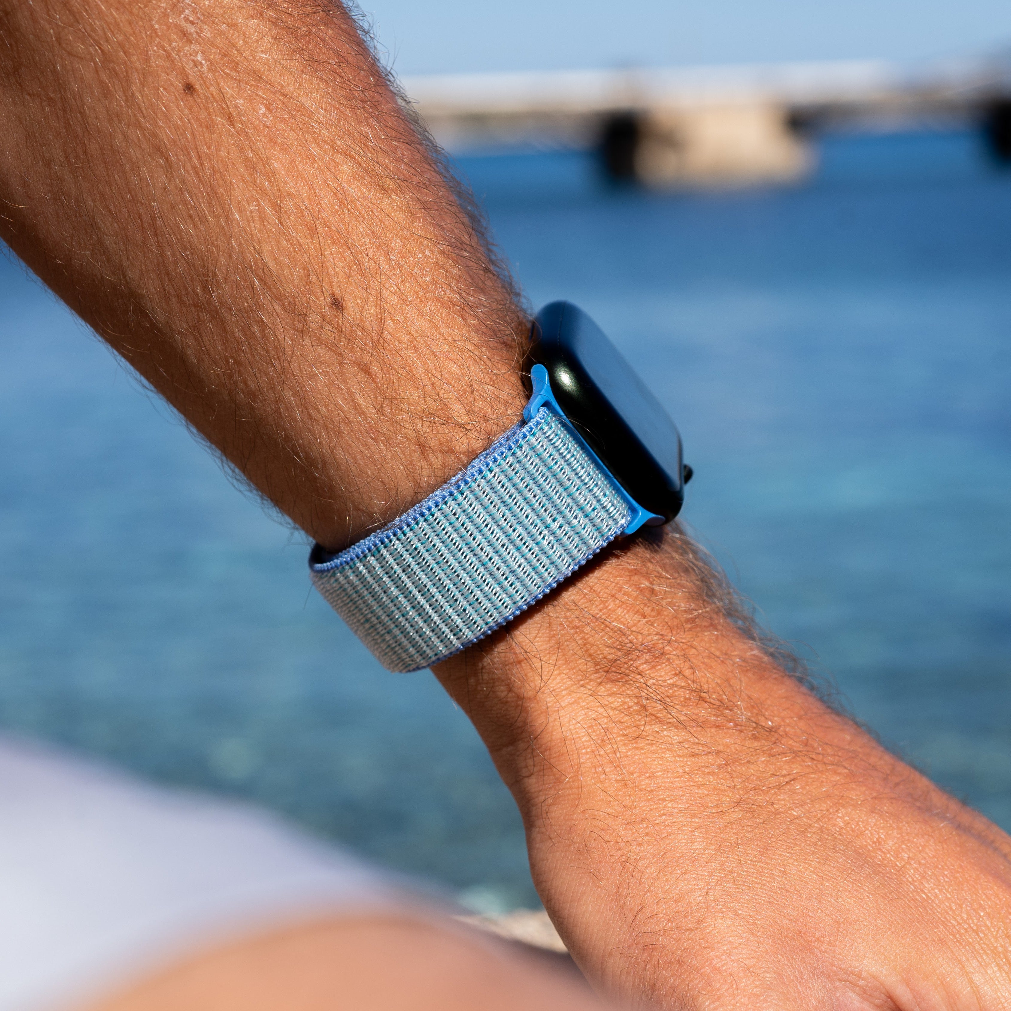 Correa nylon Apple Watch (azul)