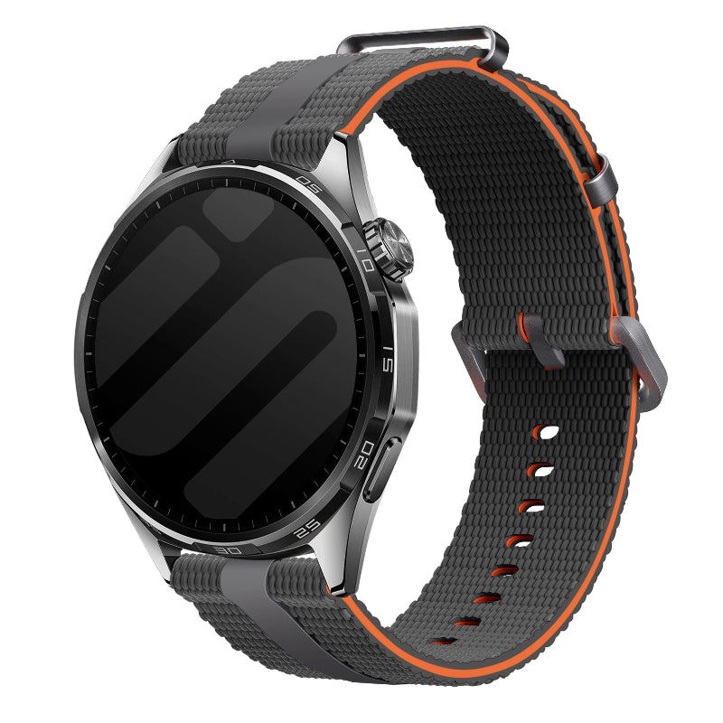 Xiaomi Watch S5 Silicone Active Strap (Dark Grey/Orange)