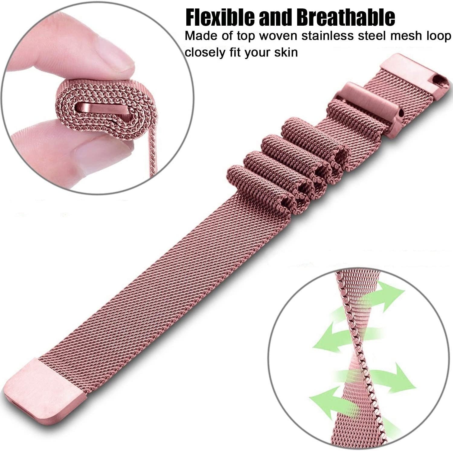 Correa milanesa Garmin Forerunner 255 (rosa)