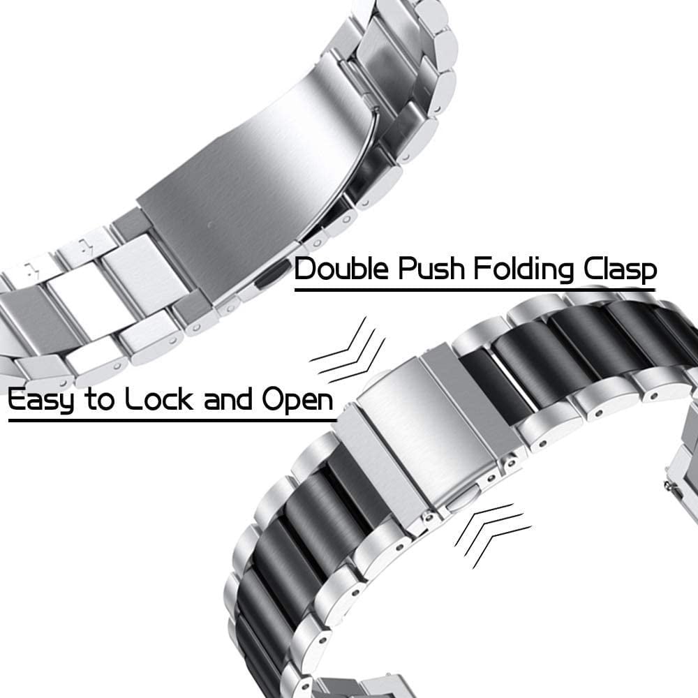 Correa acero Huawei Watch GT 5 41mm (plata/negro)