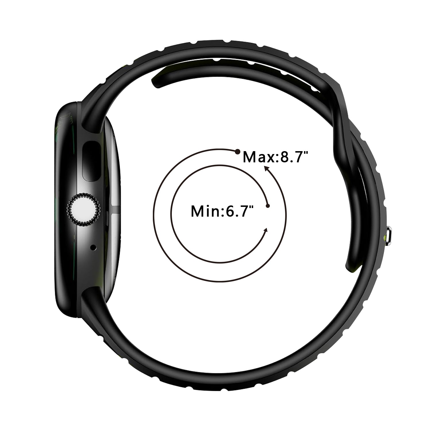 Google Pixel Watch 3 - 45mm Sport Duo Strap (White/Black)