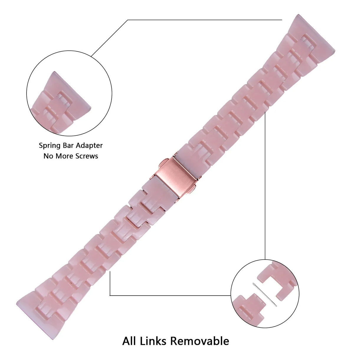 Correa resino Amazfit Active 2 (rosa)