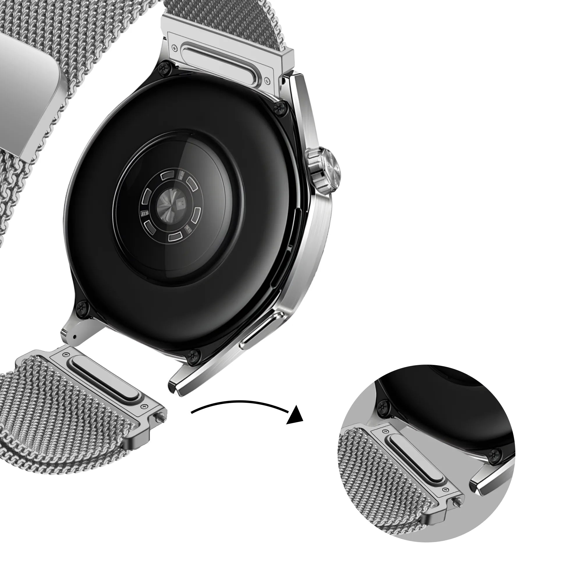 Bandz Correa milanesa 'Easy fit' Coros Pace 2 (plateado)