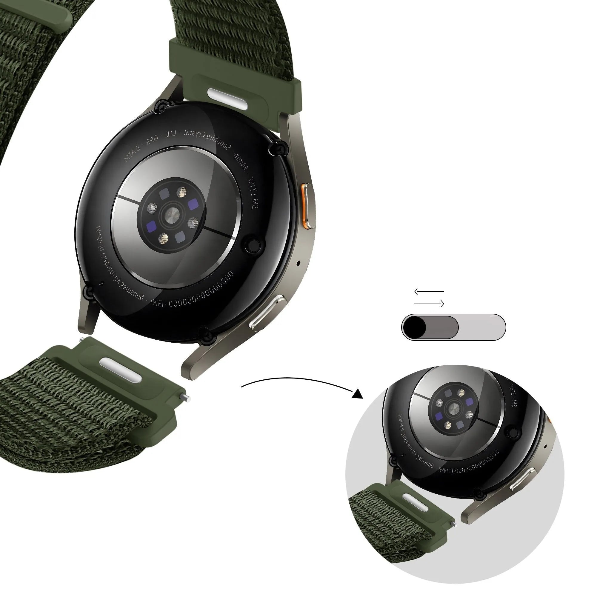 Bandz Correa nylon 'Easy fit' Amazfit Balance 2 (verde)