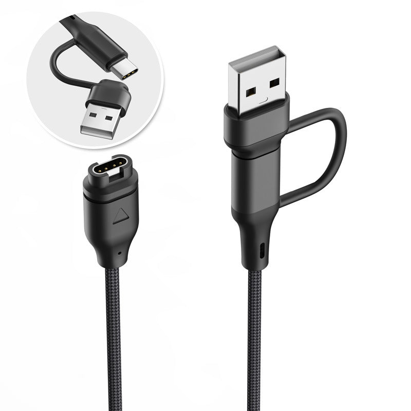 Strap-it USB-A & C 2in1 Braided Garmin Forerunner 965 Charger