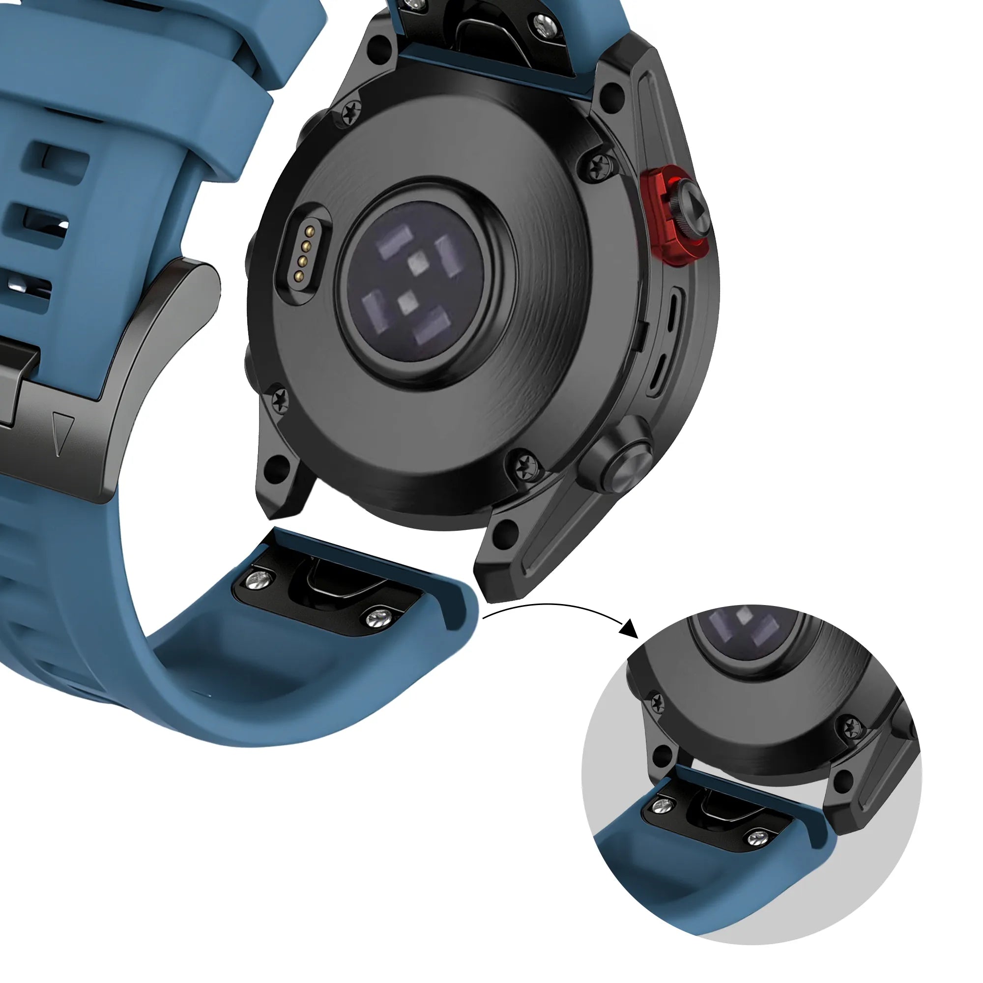Bandz Correa silicona 'Classic' Garmin Fenix 7s (roca verde)