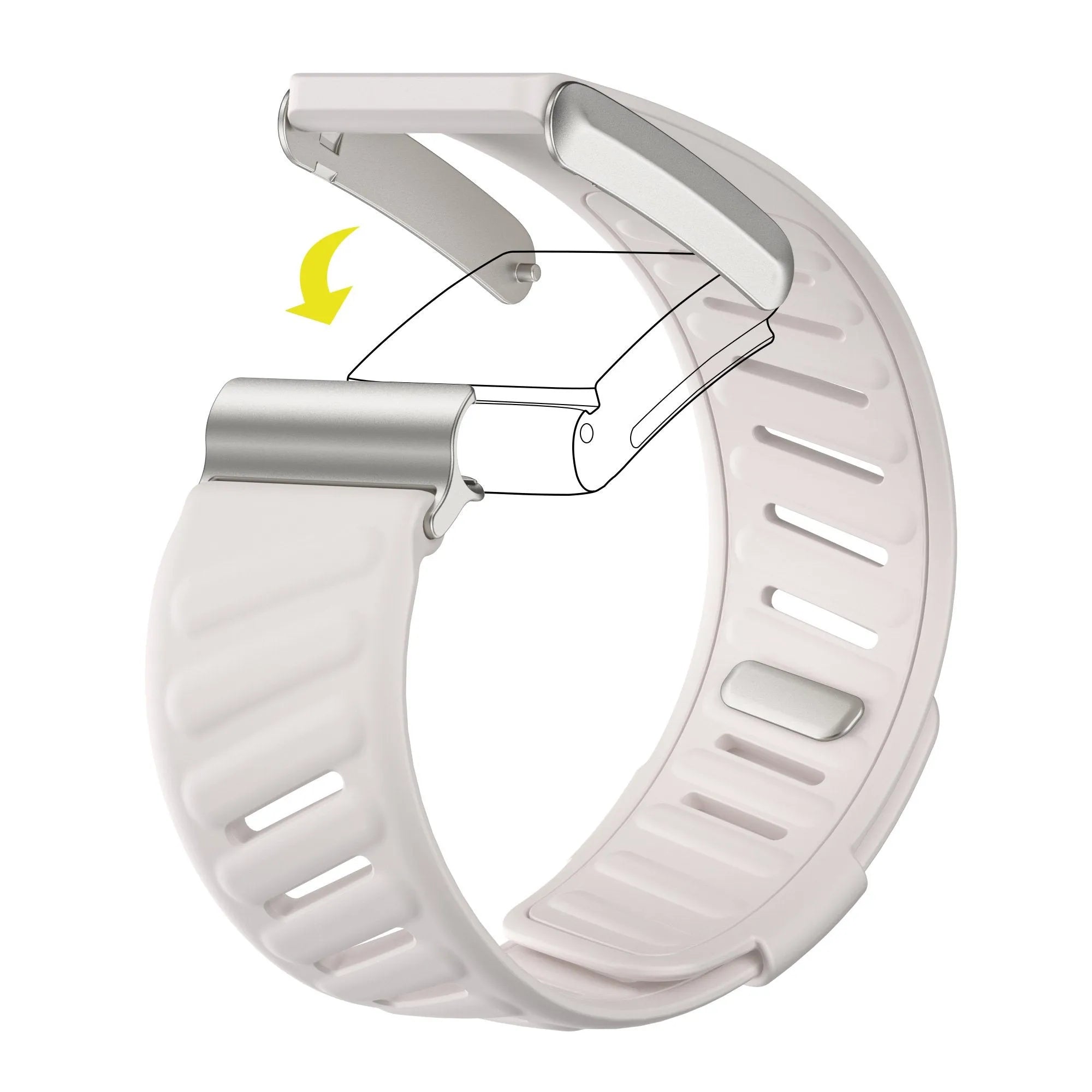 Correa deportiva compatible con Whoop 4.0 (blanco estrella)