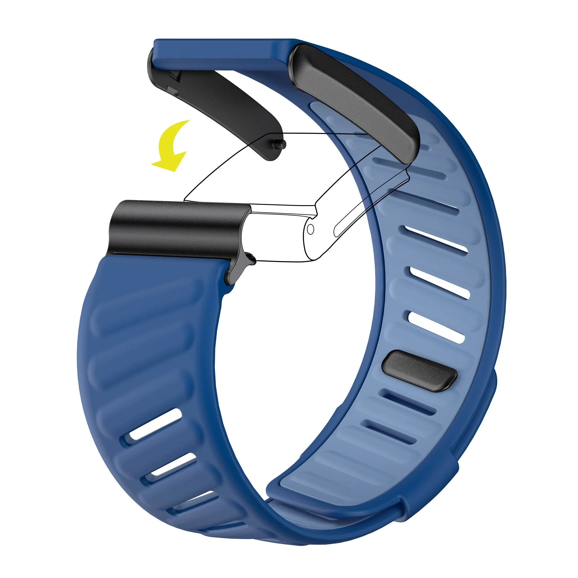 Correa deportiva compatible con Whoop 4.0 (azul dúo)