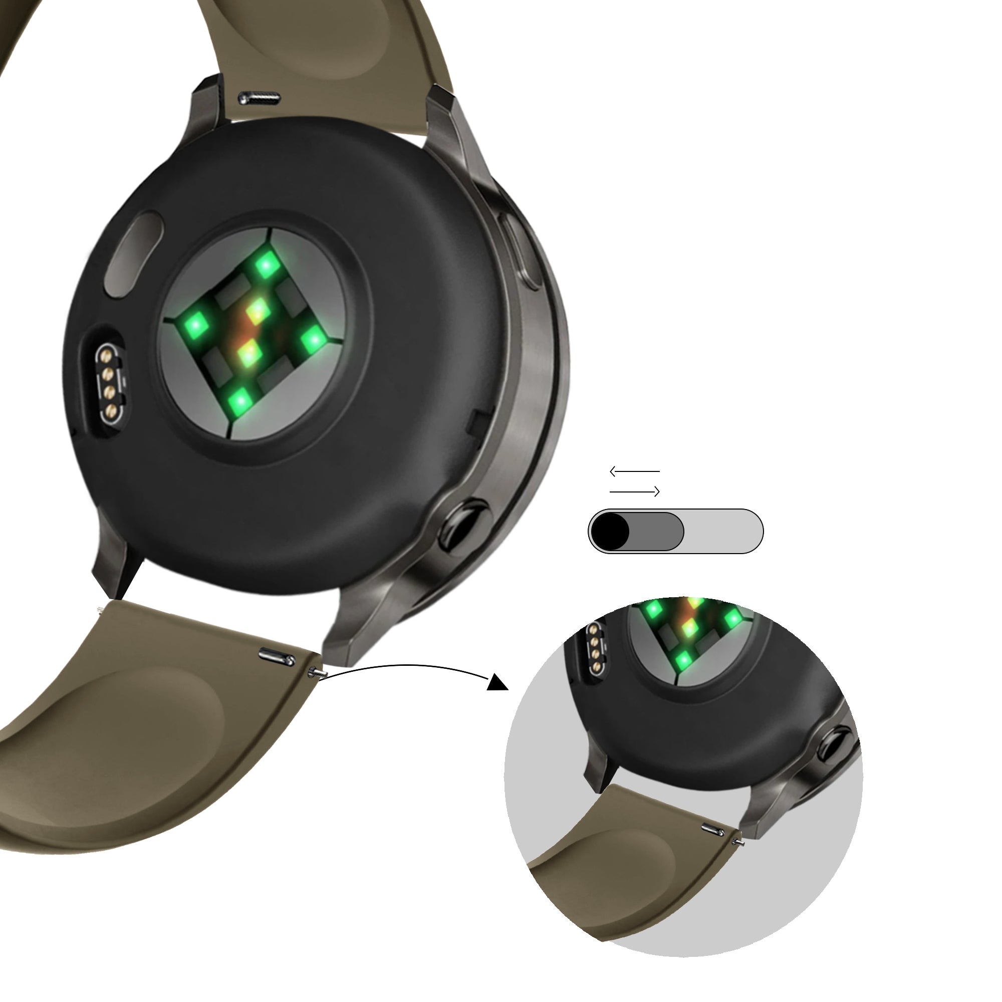 Bandz Garmin Venu 3 Sport Strap 'Deluxe' (Olive)